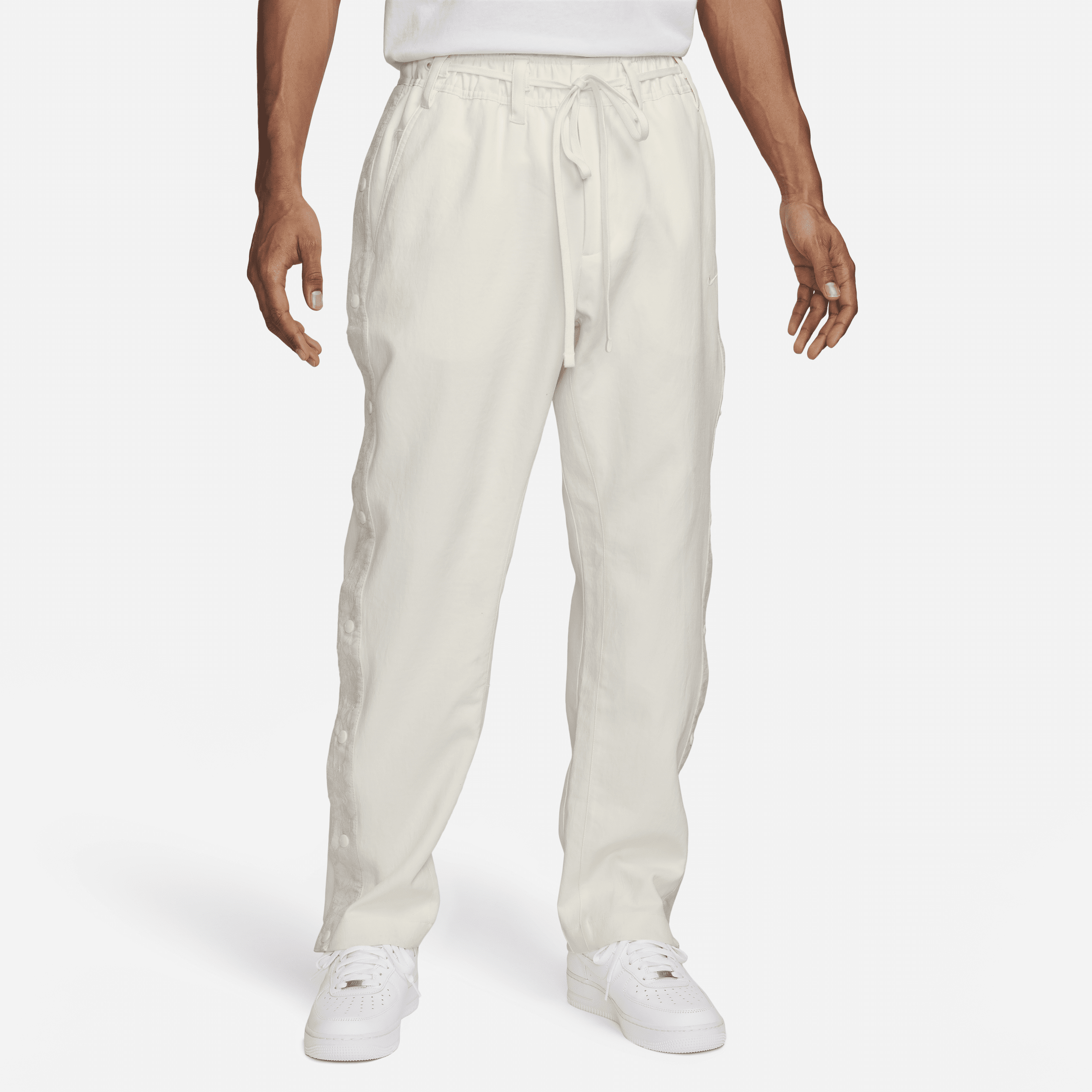 Nike Pantalón de baloncesto con botones a presión - Hombre - Blanco