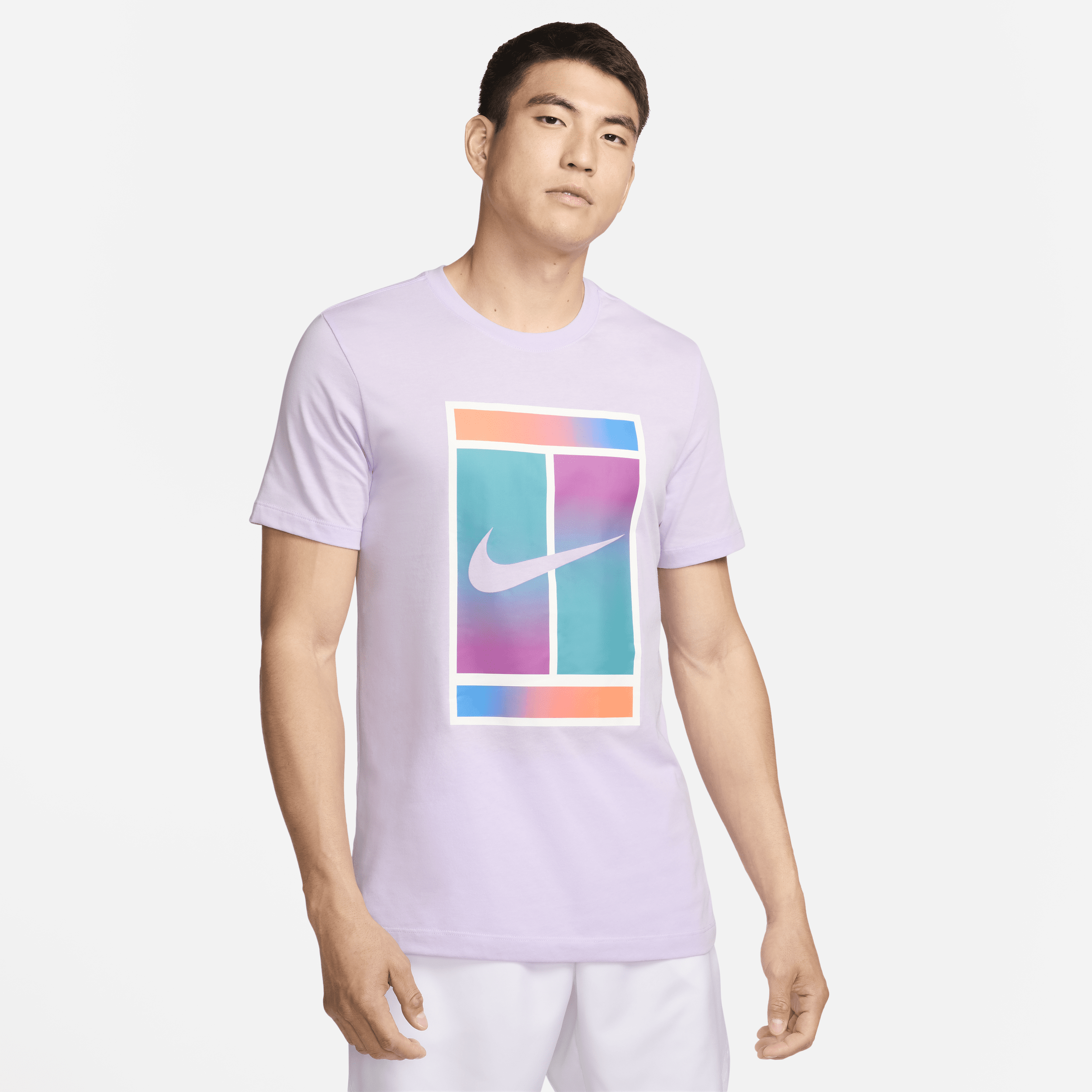 NikeCourt Dri-FIT-tennis-T-shirt til mænd - lilla