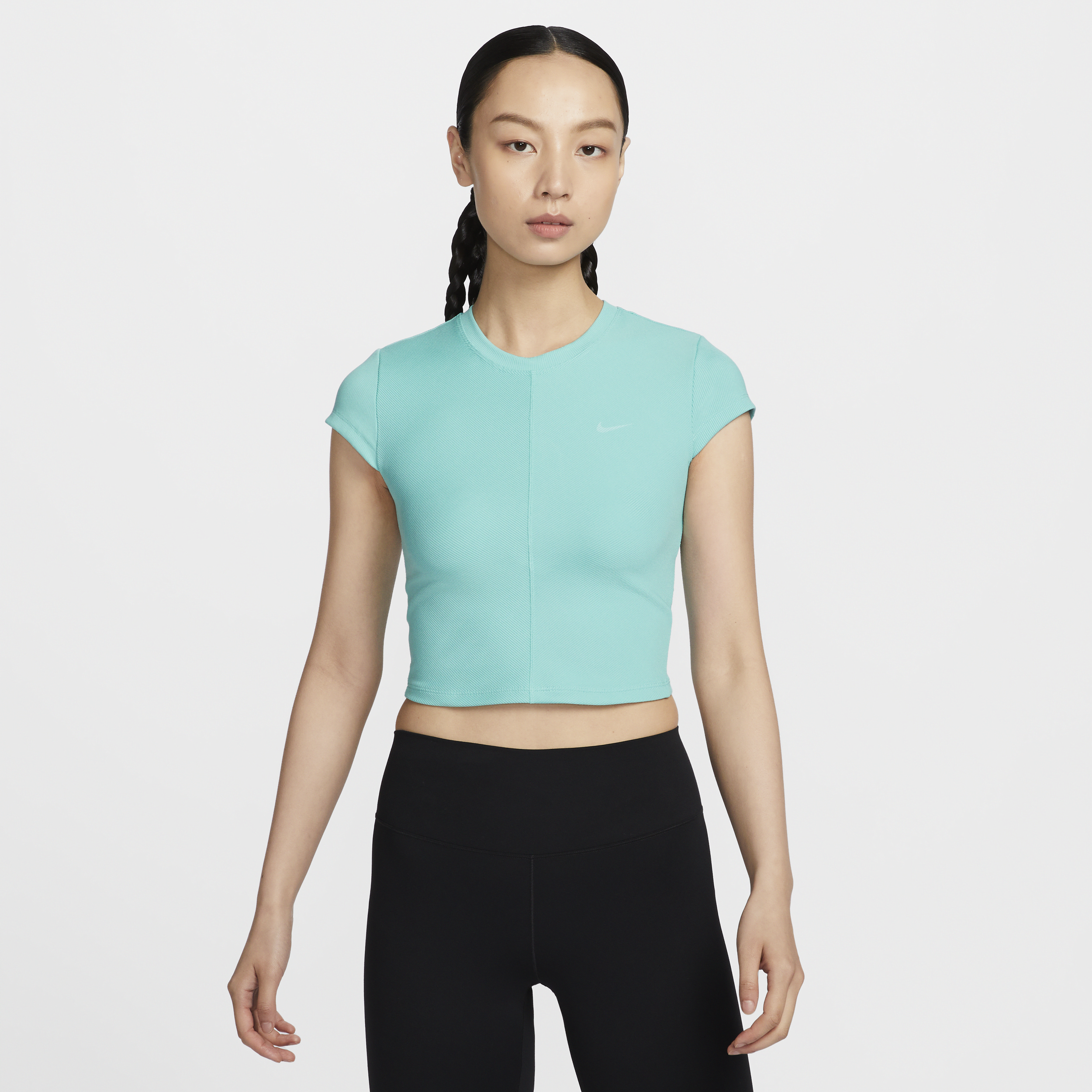 【ナイキ(NIKE)公式ストア】ナイキ ワン フィッテド リブ ウィメンズ Dri-FIT ショートスリーブ クロップド トップ FV7875-300 グリーン 【ナイキ(NIKE)公式ストア】ナイキ ワン フィッテド リブ ウィメンズ Dri-FIT ショートスリーブ クロップド トップ FV7875-300 グリーン