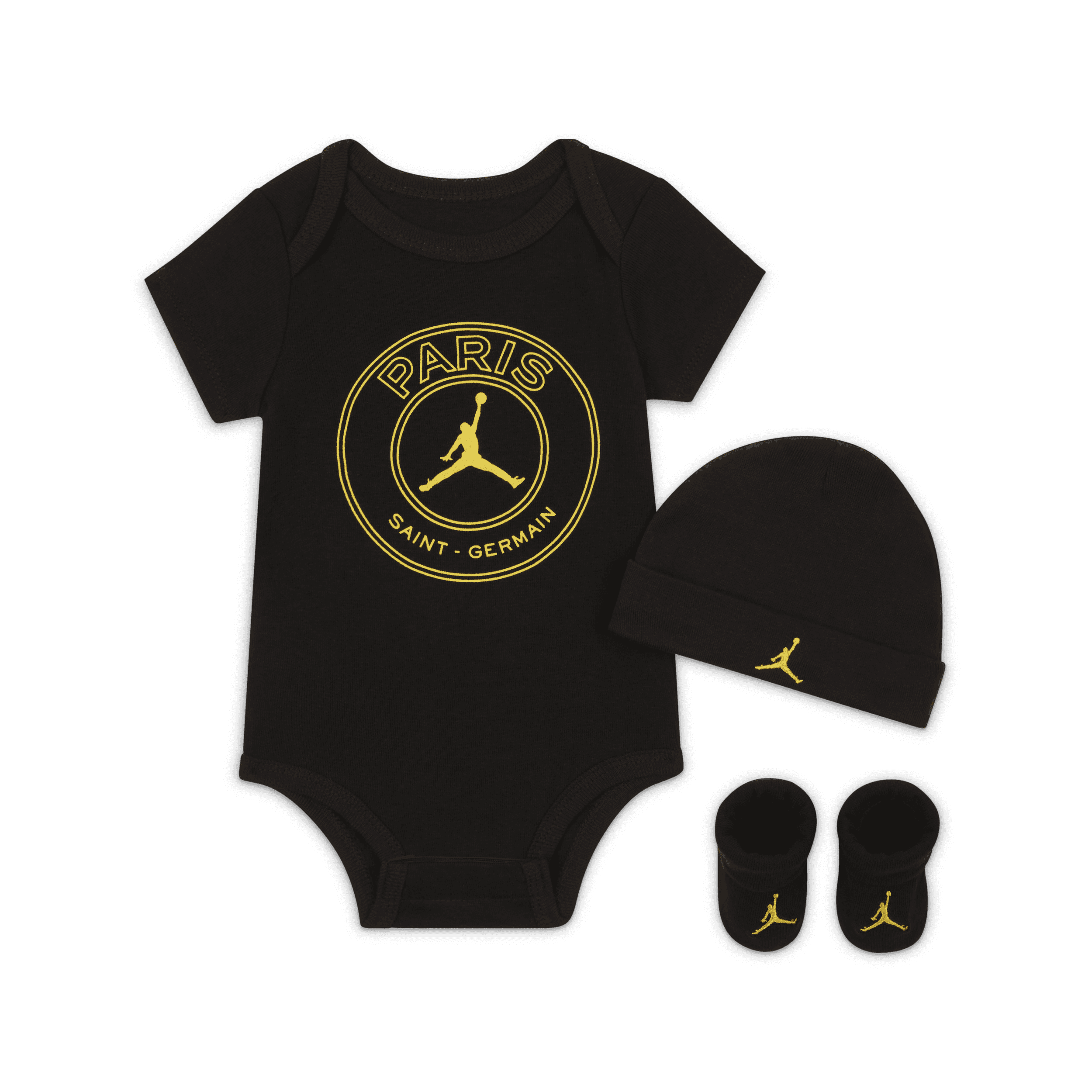 Nike Paris Saint-Germain Bodysuit Box Set Rompertjesset voor baby's (0-6 maanden) - Zwart