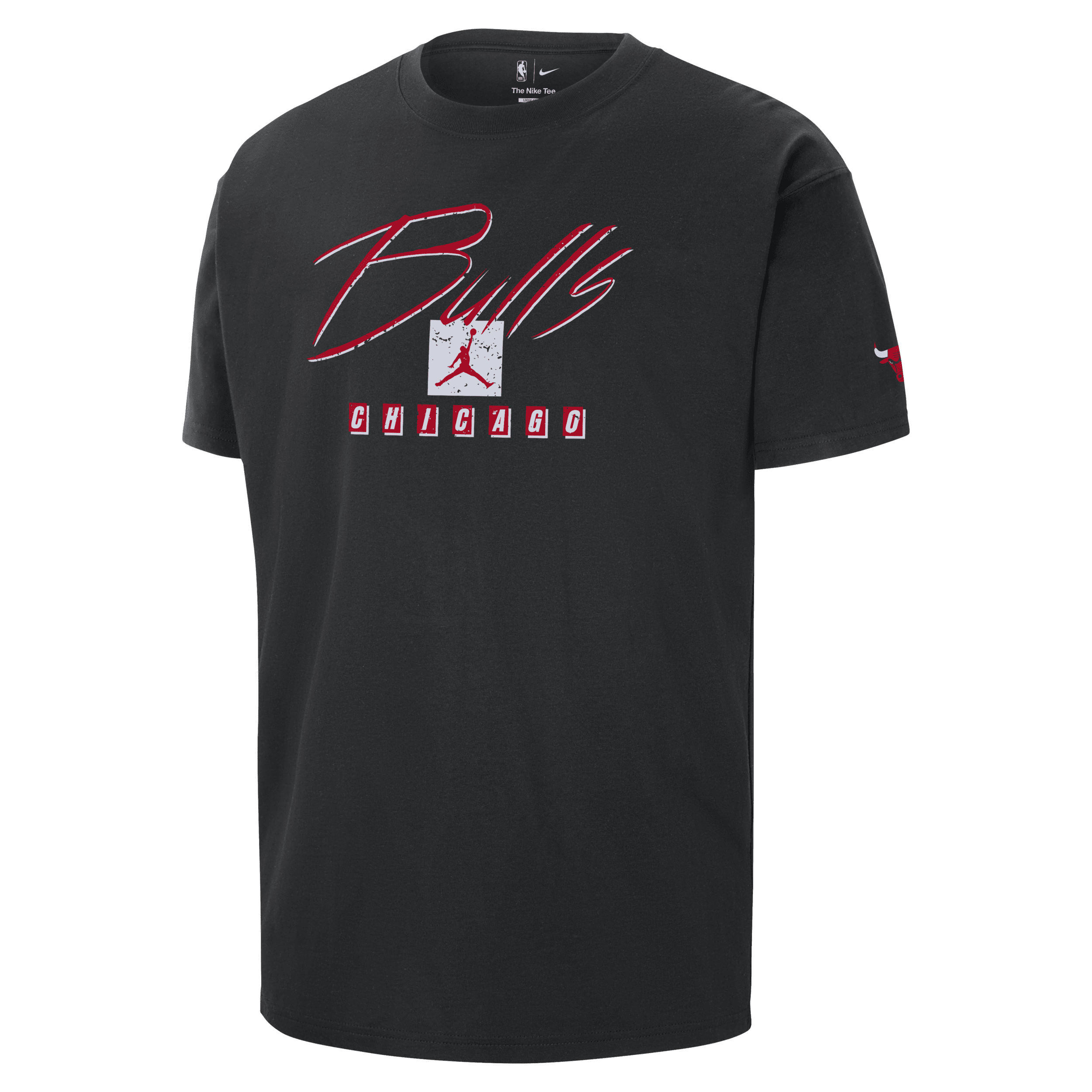 Nike Chicago Bulls Courtside Statement Edition Jordan NBA Max90-T-shirt til mænd - sort