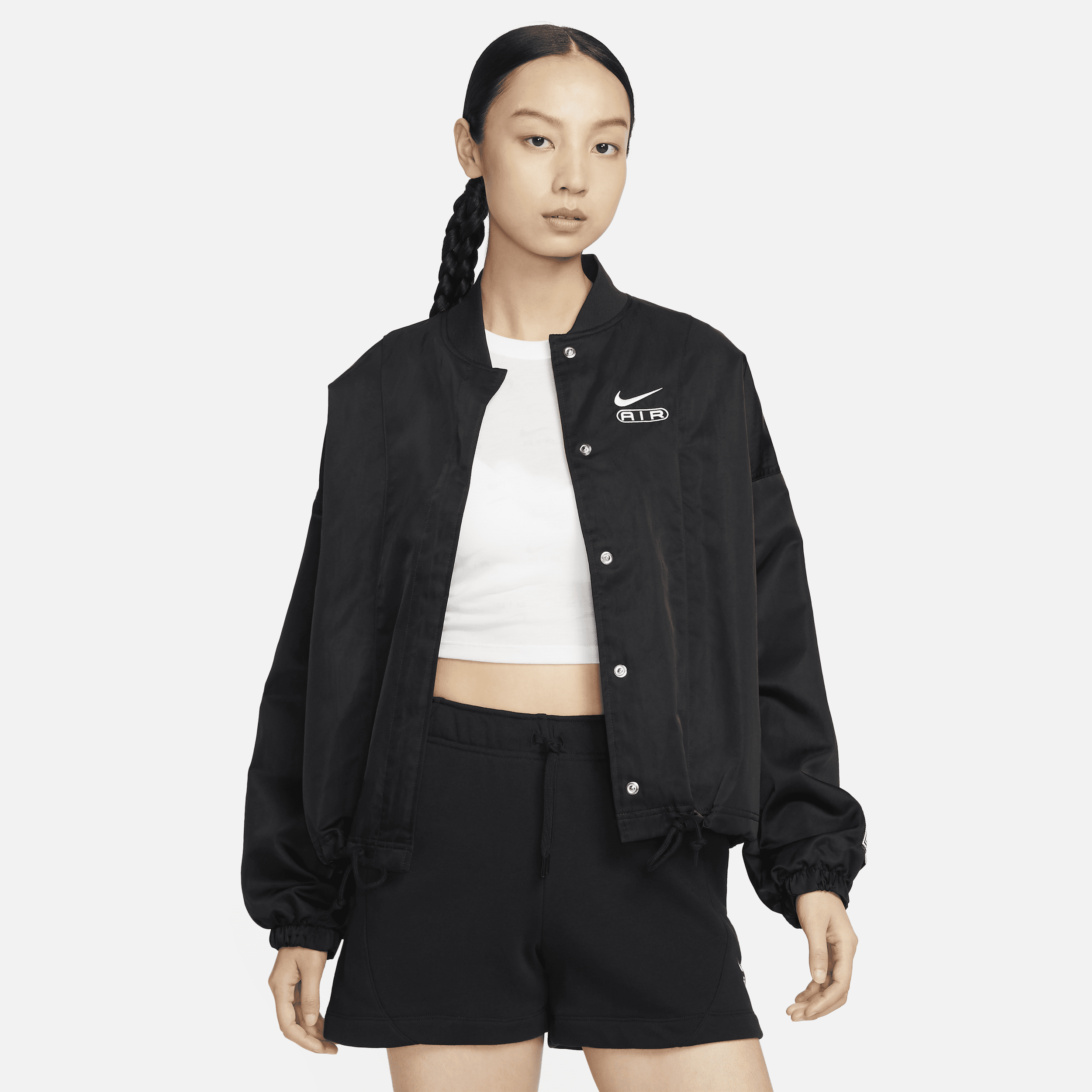 【ナイキ(NIKE)公式ストア】ナイキ エア ウィメンズ オーバーサイズド ウーブン ボンバー ジャケット FN1909-010 ブラック 【ナイキ(NIKE)公式ストア】ナイキ エア ウィメンズ オーバーサイズド ウーブン ボンバー ジャケット FN1909-010 ブラック