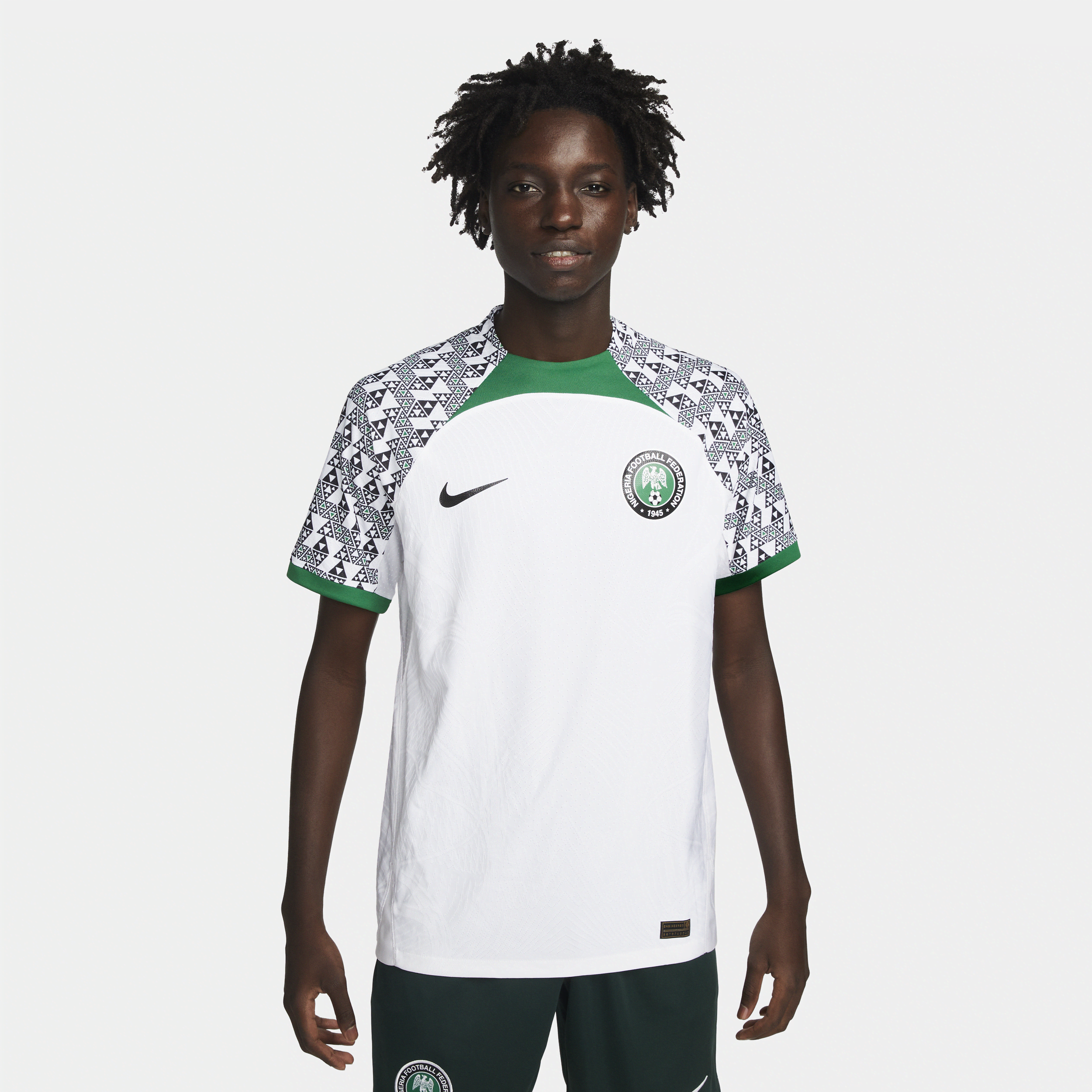 Nigeria 2022/23 Match Away Nike Dri-FIT ADV-fodboldtrøje til mænd - hvid