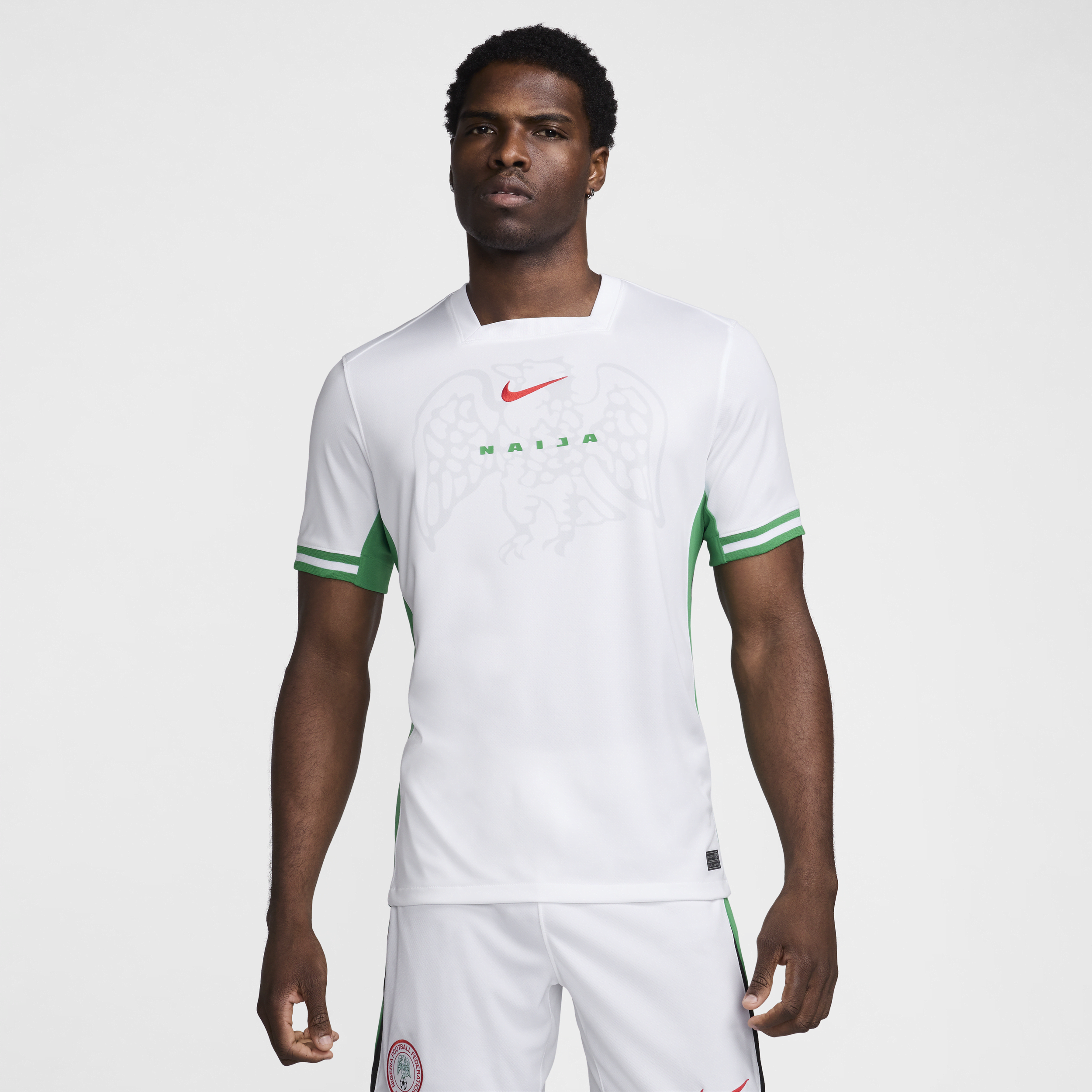 Maglia da calcio replica Nike Dri-FIT Nigeria 2024 Stadium da uomo – Home - Bianco
