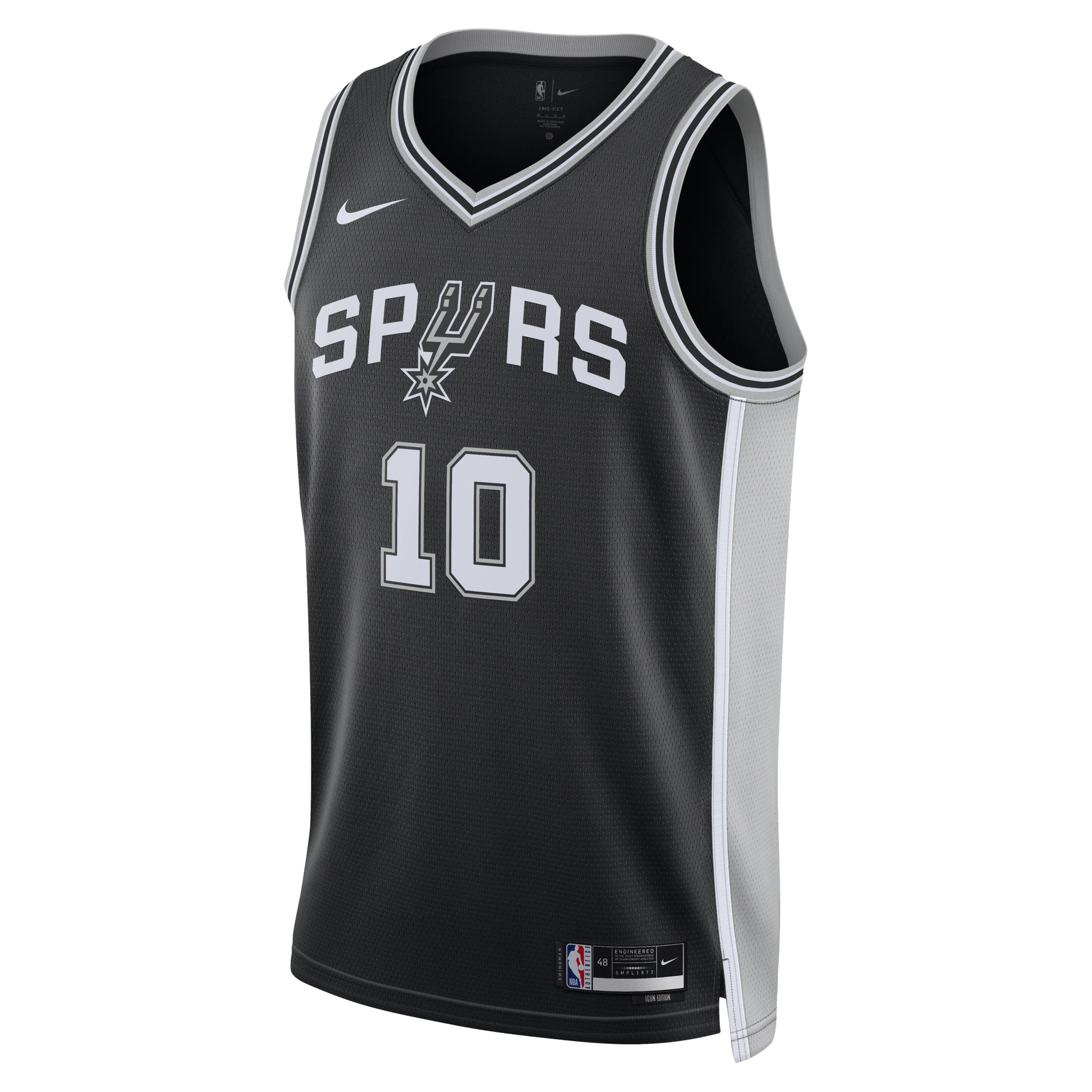 San Antonio Spurs Icon Edition 2022/23 Nike Dri-FIT NBA Swingman-trøje til mænd - sort