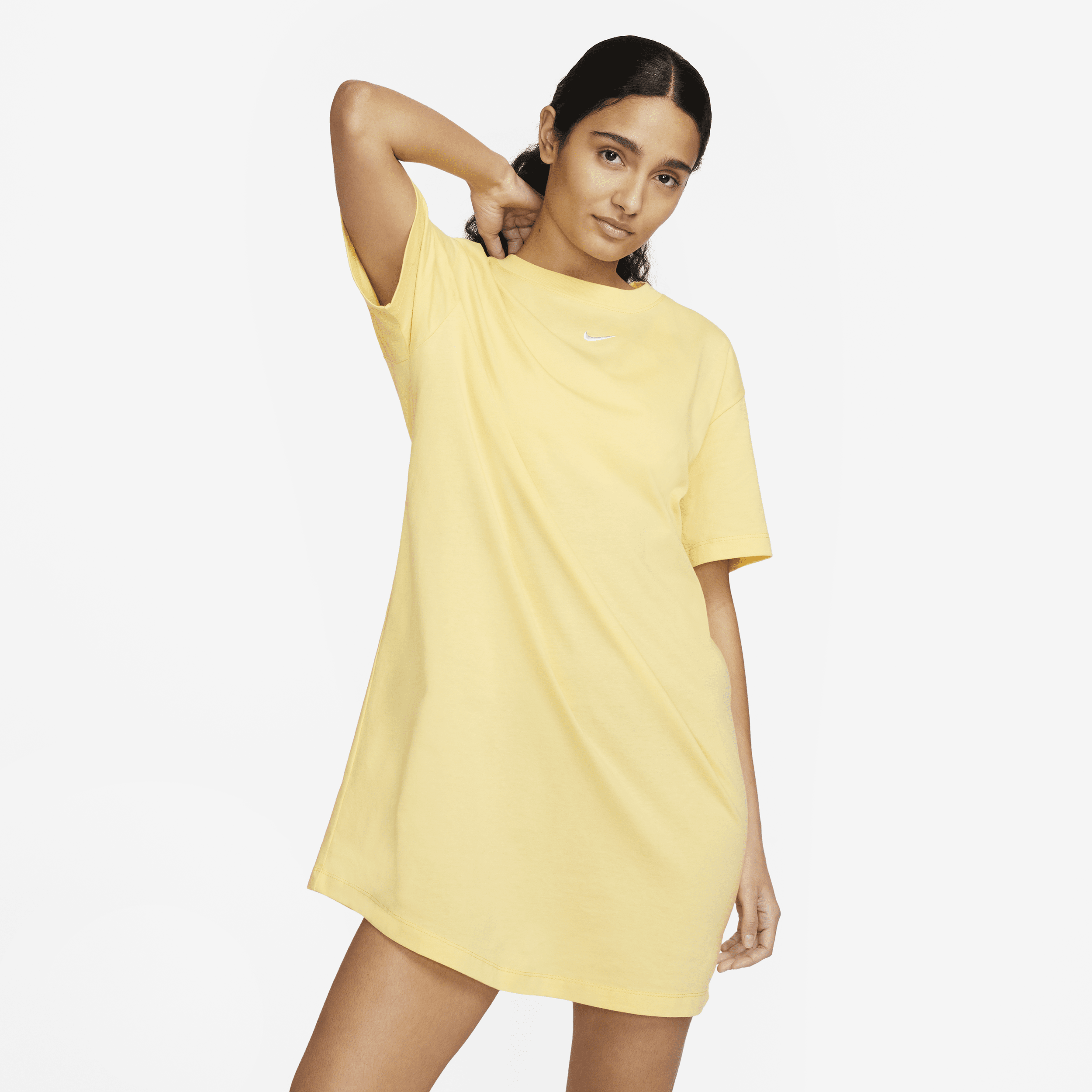 Abito t-shirt oversize Nike Sportswear Chill Knit – Donna - Marrone