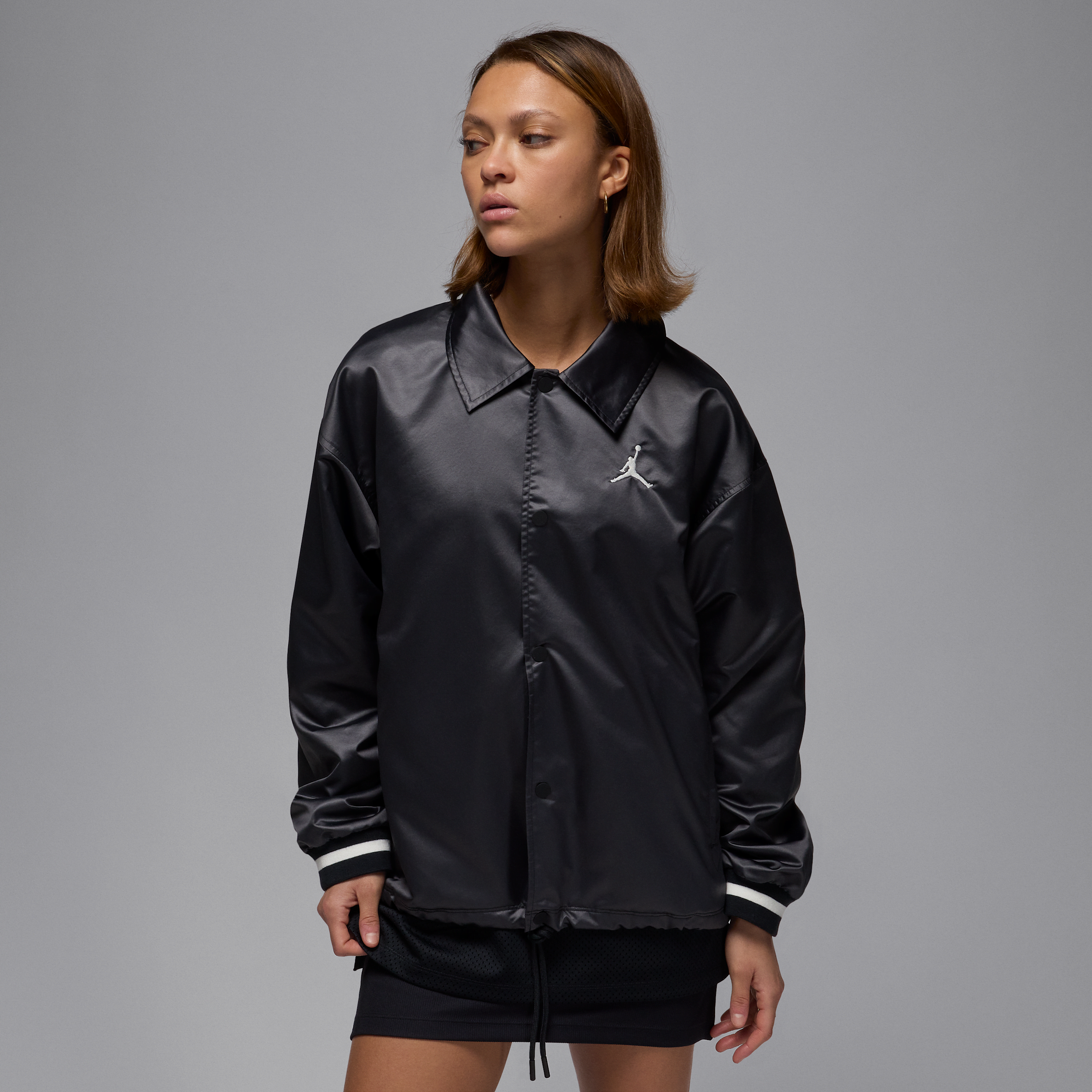 Nike Jordan Women's Coaches' Jacket - Black - Polyester | HJ0087