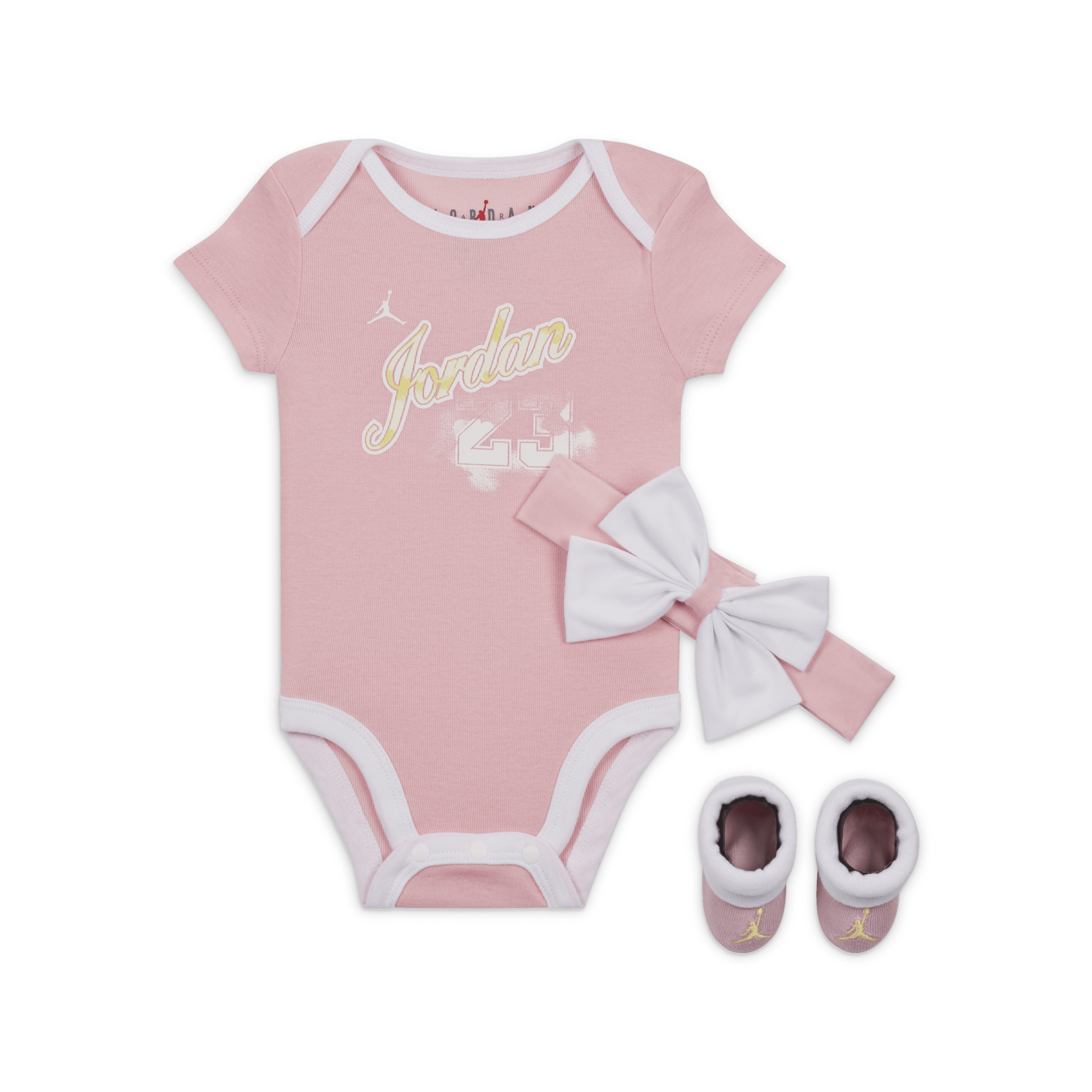 Jordan Sky Rookie 3-Piece Boxed Set driedelige babyset (3-6 maanden) - Roze