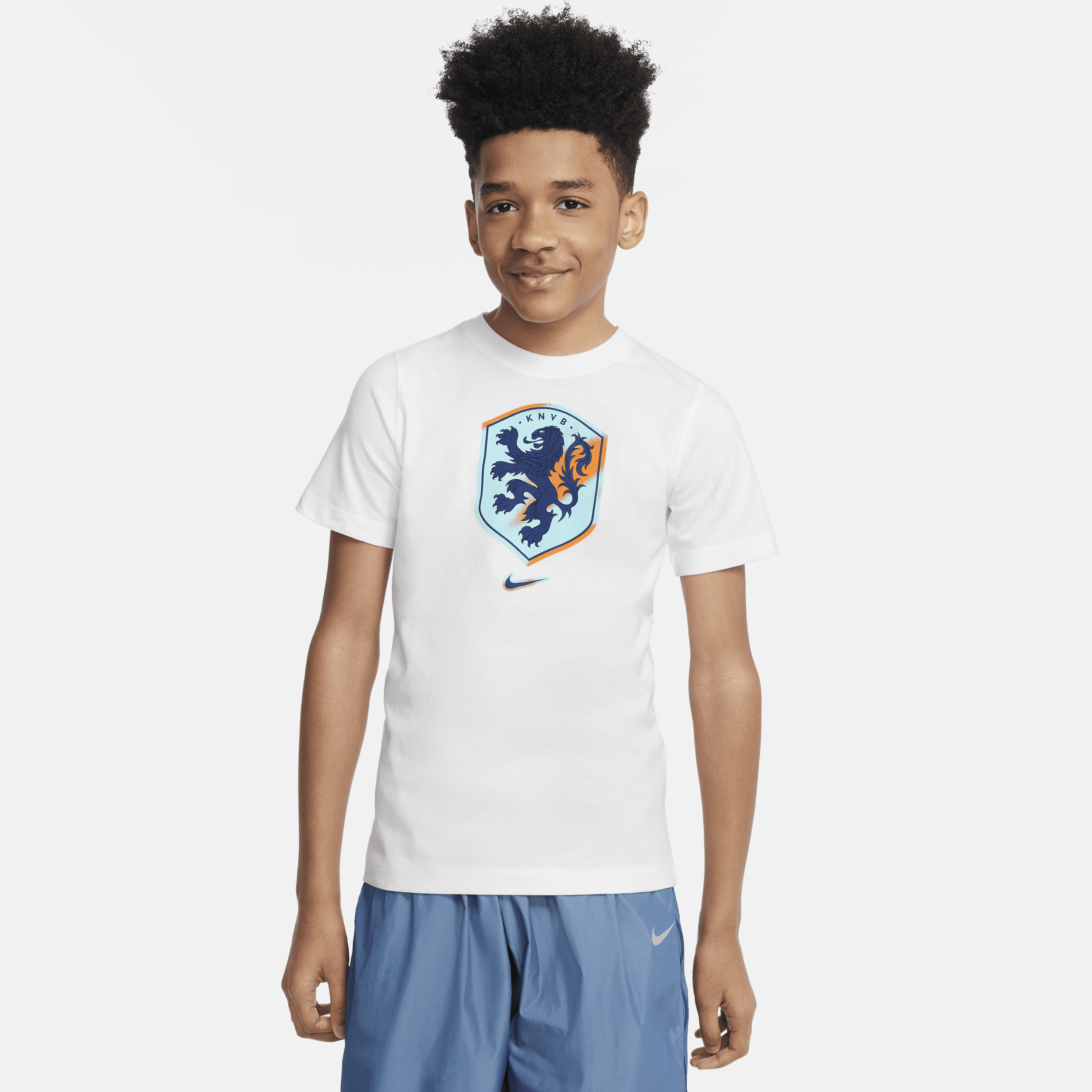 Holland Nike Football-T-shirt til større børn - hvid