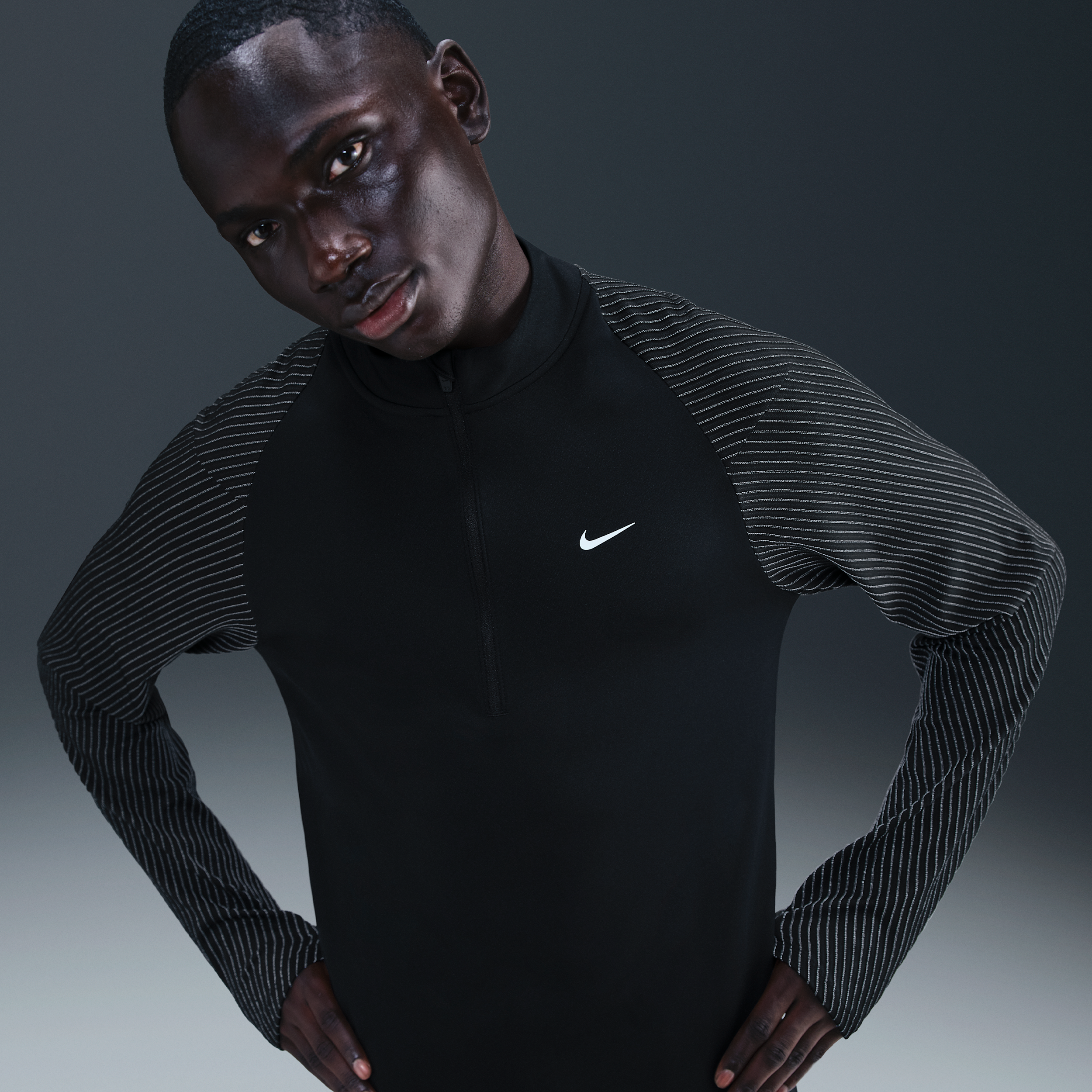 Nike Men's Dri-FIT 1/2-Zip Running Top with Reflective Accents product image