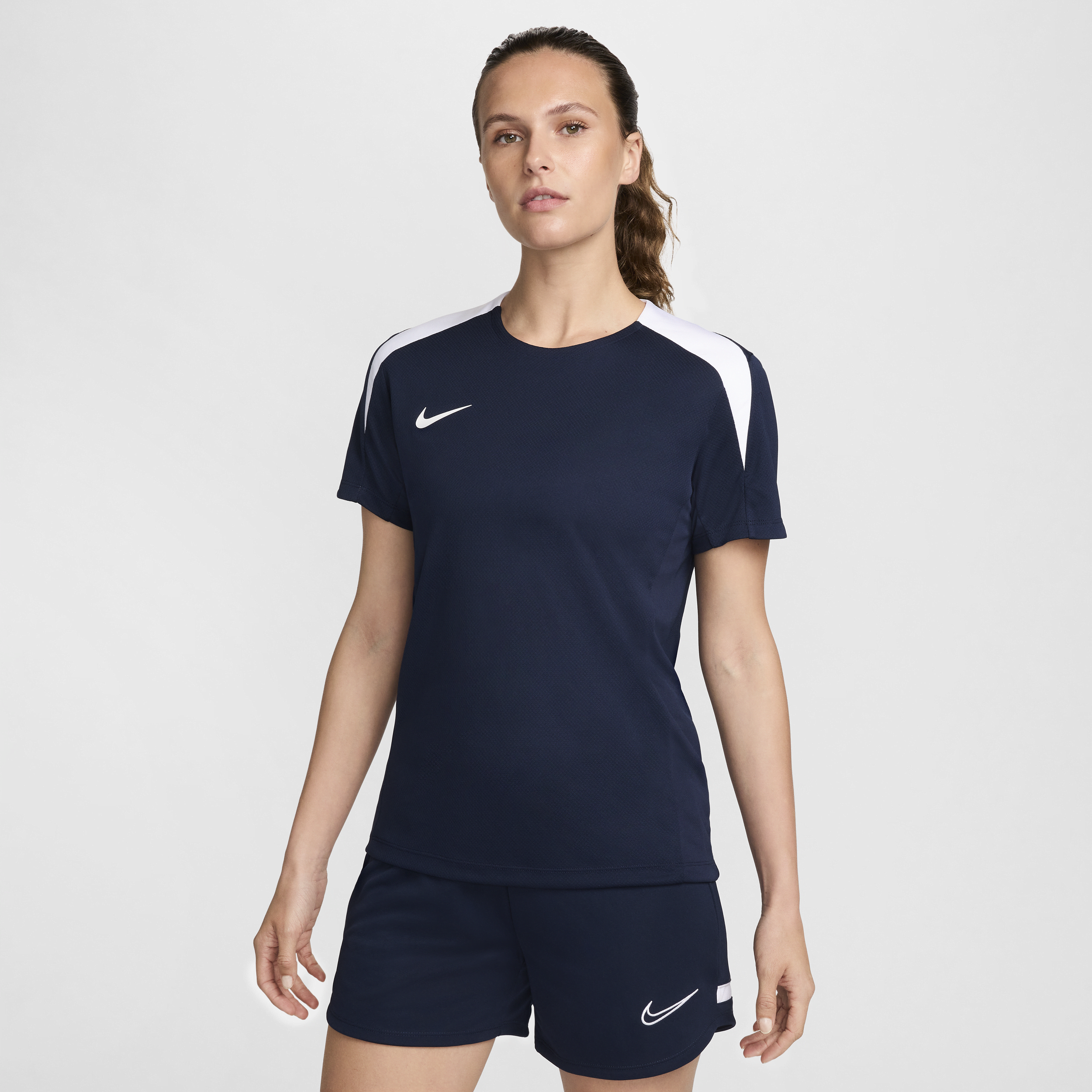 Kortærmet Nike Strike Dri-FIT-fodboldtrøje til kvinder - blå