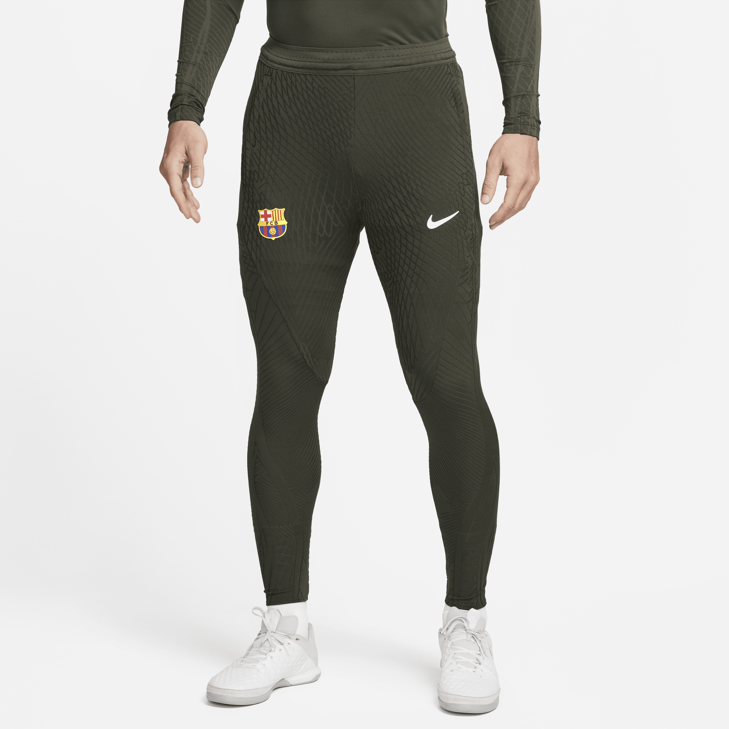 Maskinstrikkede FC Barcelona Strike Elite Nike Dri-FIT ADV-fodboldbukser til mænd - grøn