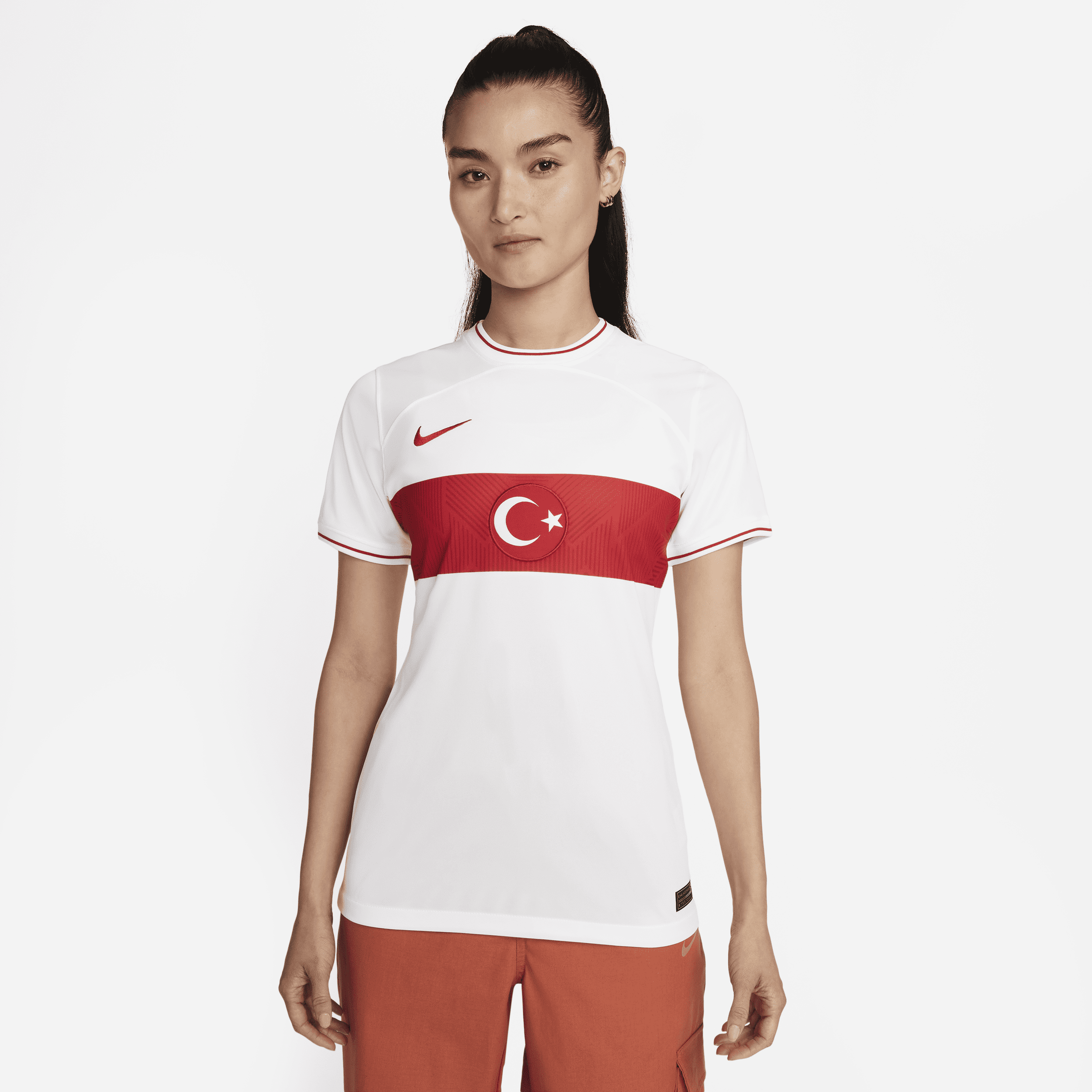 Primera equipación Stadium Turquía 2022/23 Camiseta de fútbol Nike Dri-FIT - Mujer - Blanco
