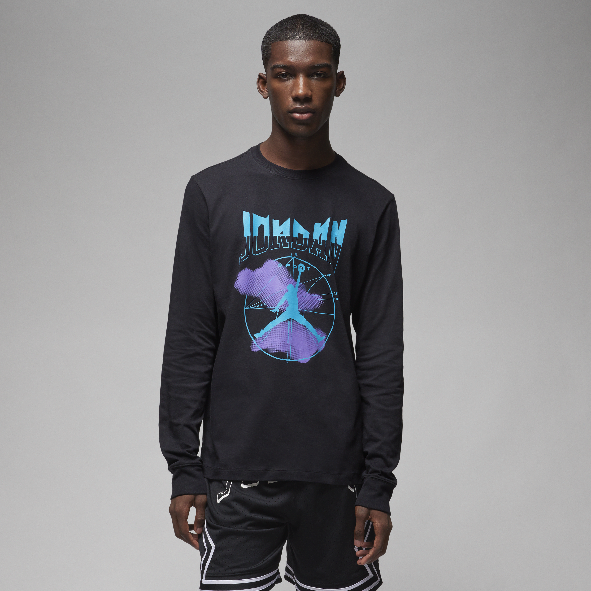 Nike Langærmet Jordan Sport-T-shirt til mænd - sort