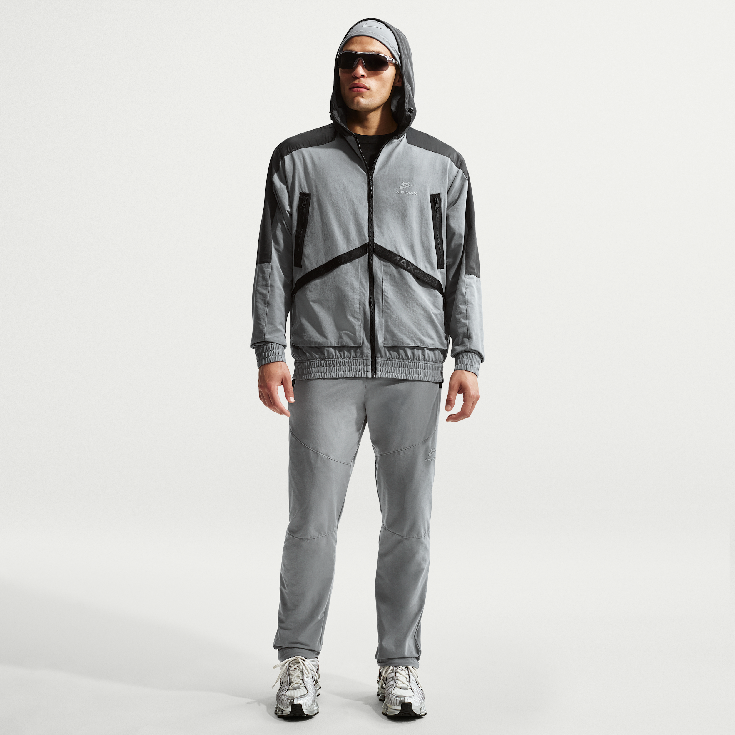 Nike Air Max Men's Woven Jacket - Grey | IO1058-065 | FOOTY.COM