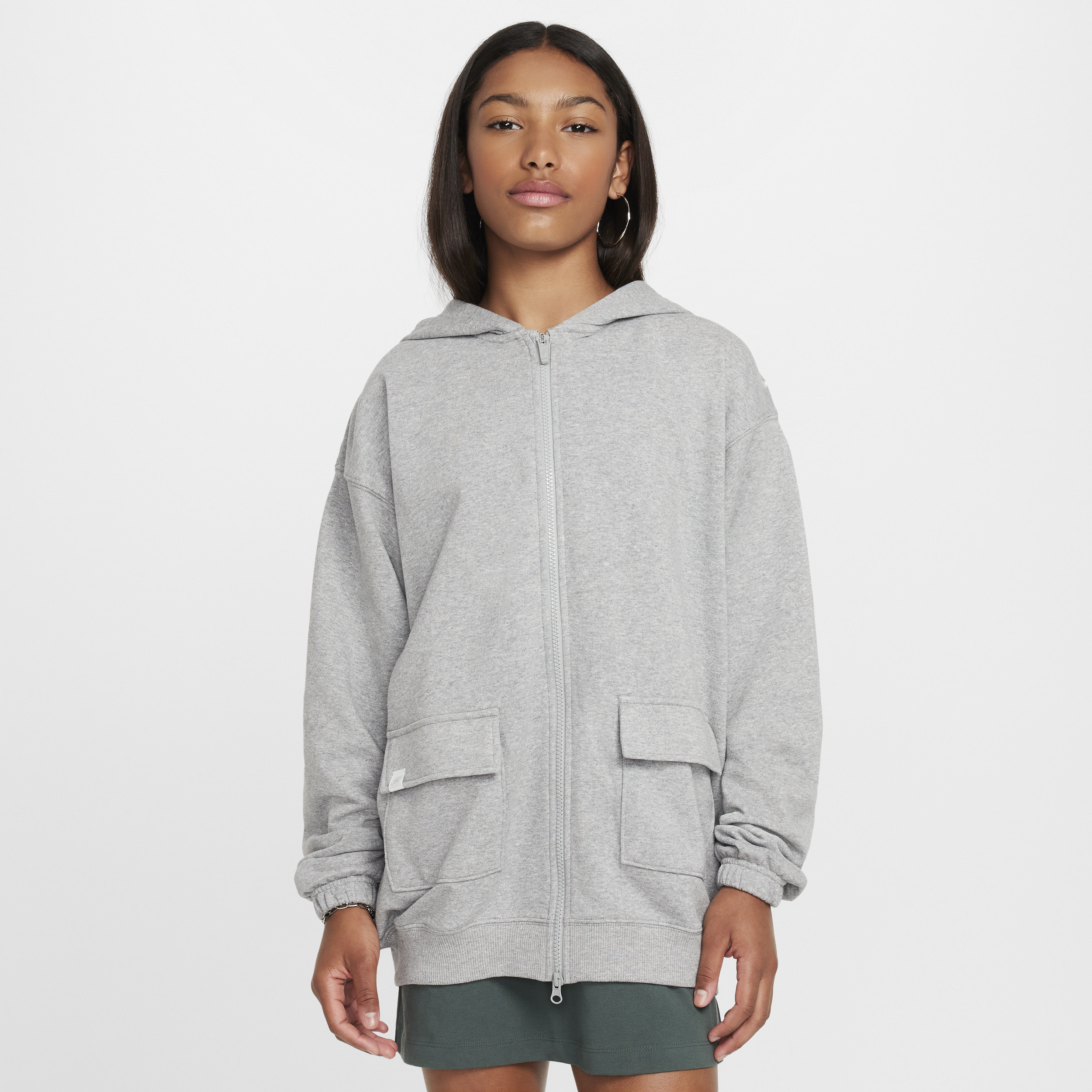 【ナイキ(NIKE)公式ストア】ナイキ スポーツウェア ガールズ Dri-FIT オーバーサイズド フリース パーカー FZ5549-063 グレー 【ナイキ(NIKE)公式ストア】ナイキ スポーツウェア ガールズ Dri-FIT オーバーサイズド フリース パーカー FZ5549-063 グレー