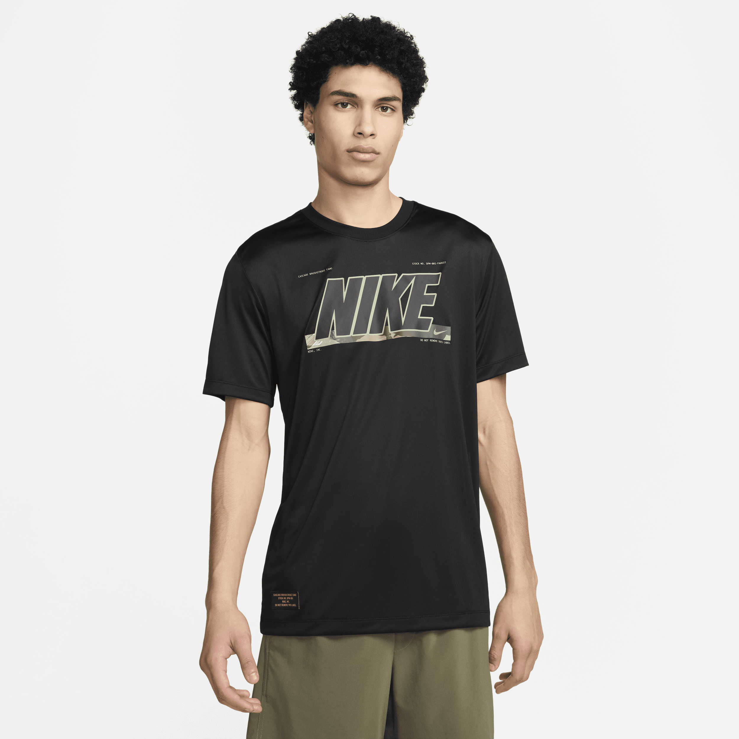 Nike Dri-FIT Fitness-T-shirt til mænd - sort