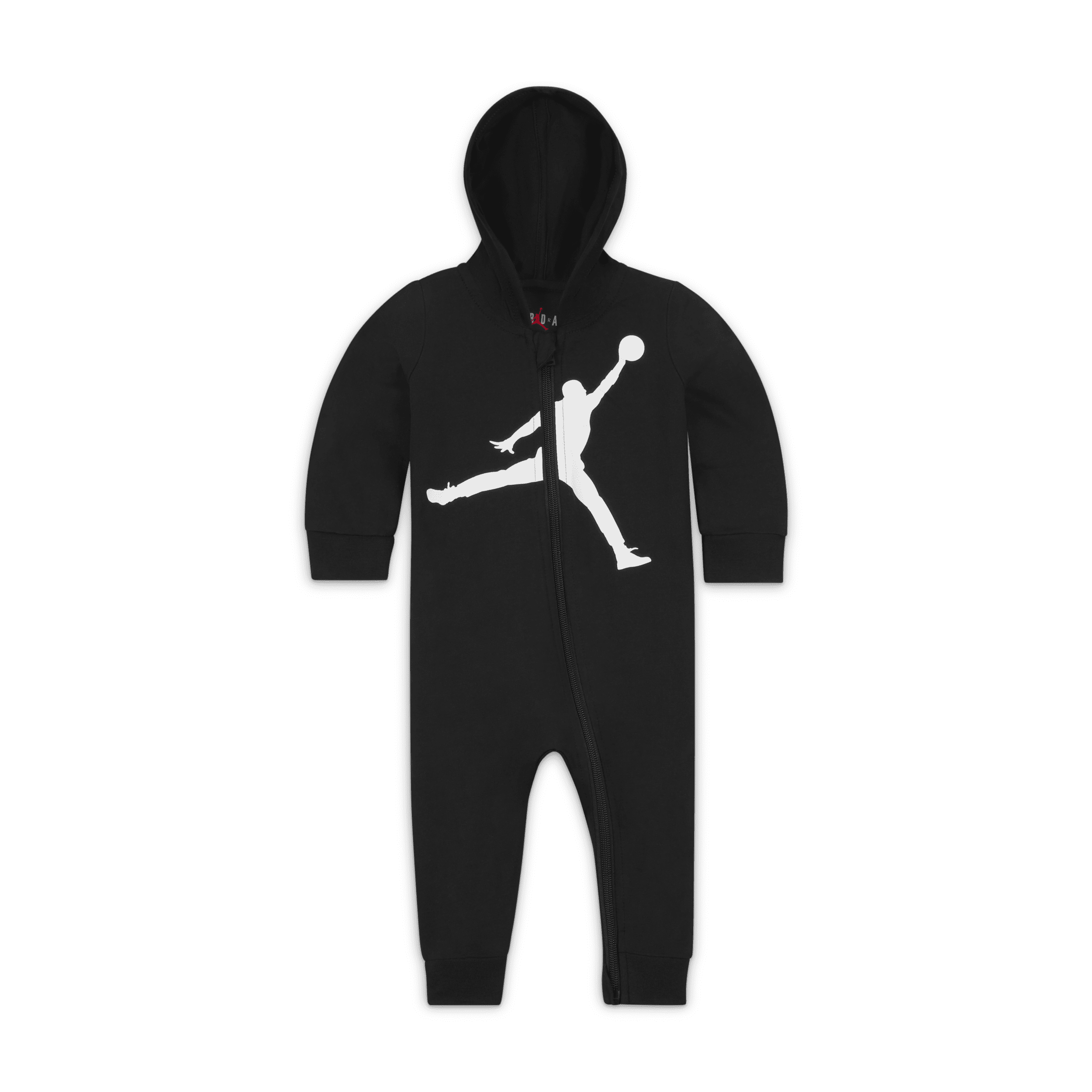 Jordan-Jumpman-heldragt med hætte til babyer (3-6 mdr.) - sort
