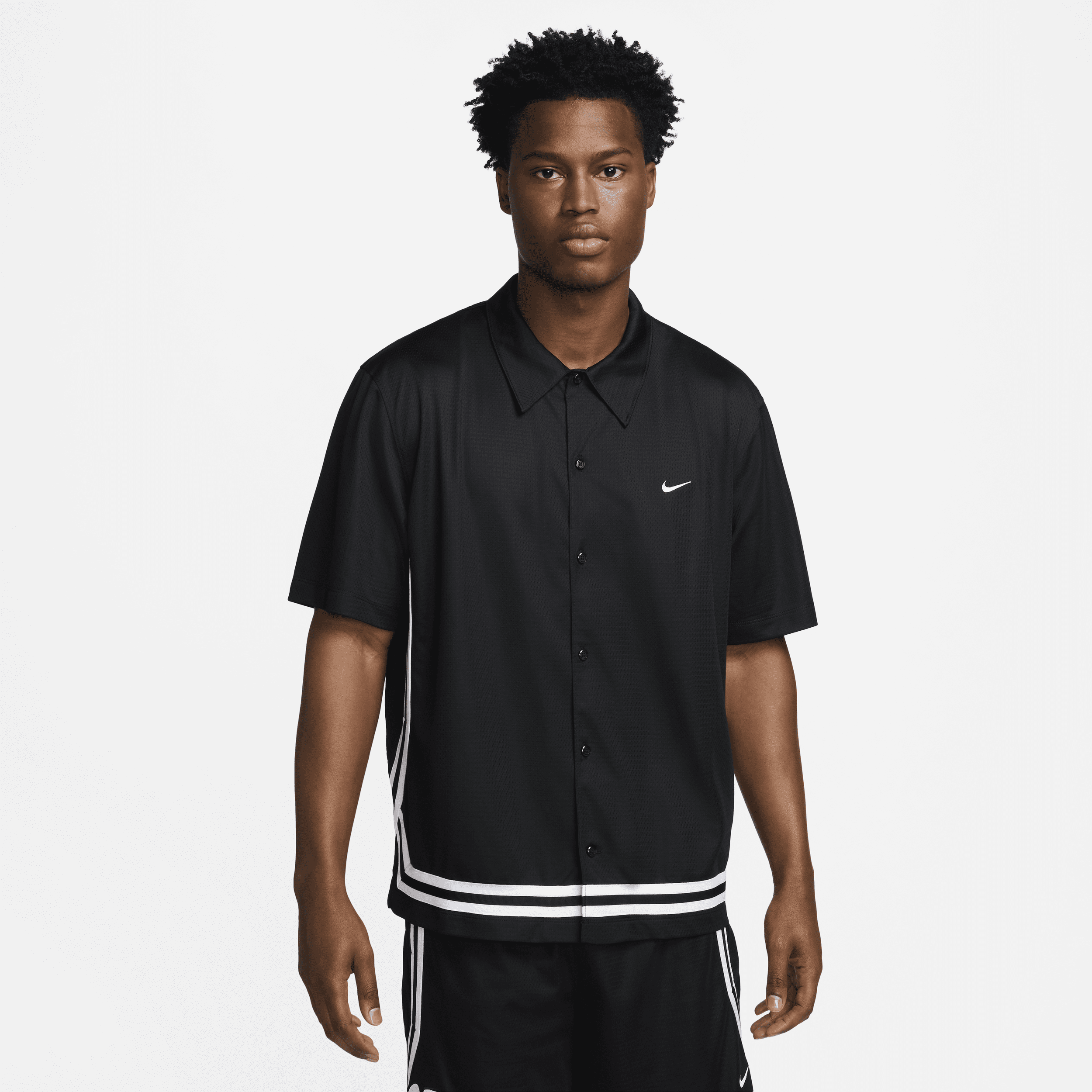 Kortærmet Nike DNA Crossover Dri-FIT-basketballtrøje til mænd - sort