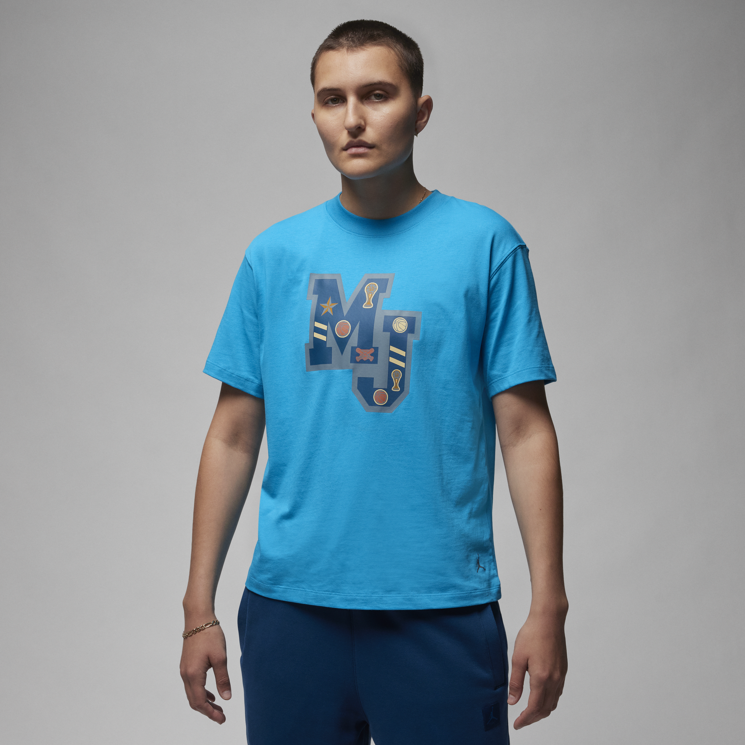 Jordan-kæreste-T-shirt med grafik til kvinder - blå