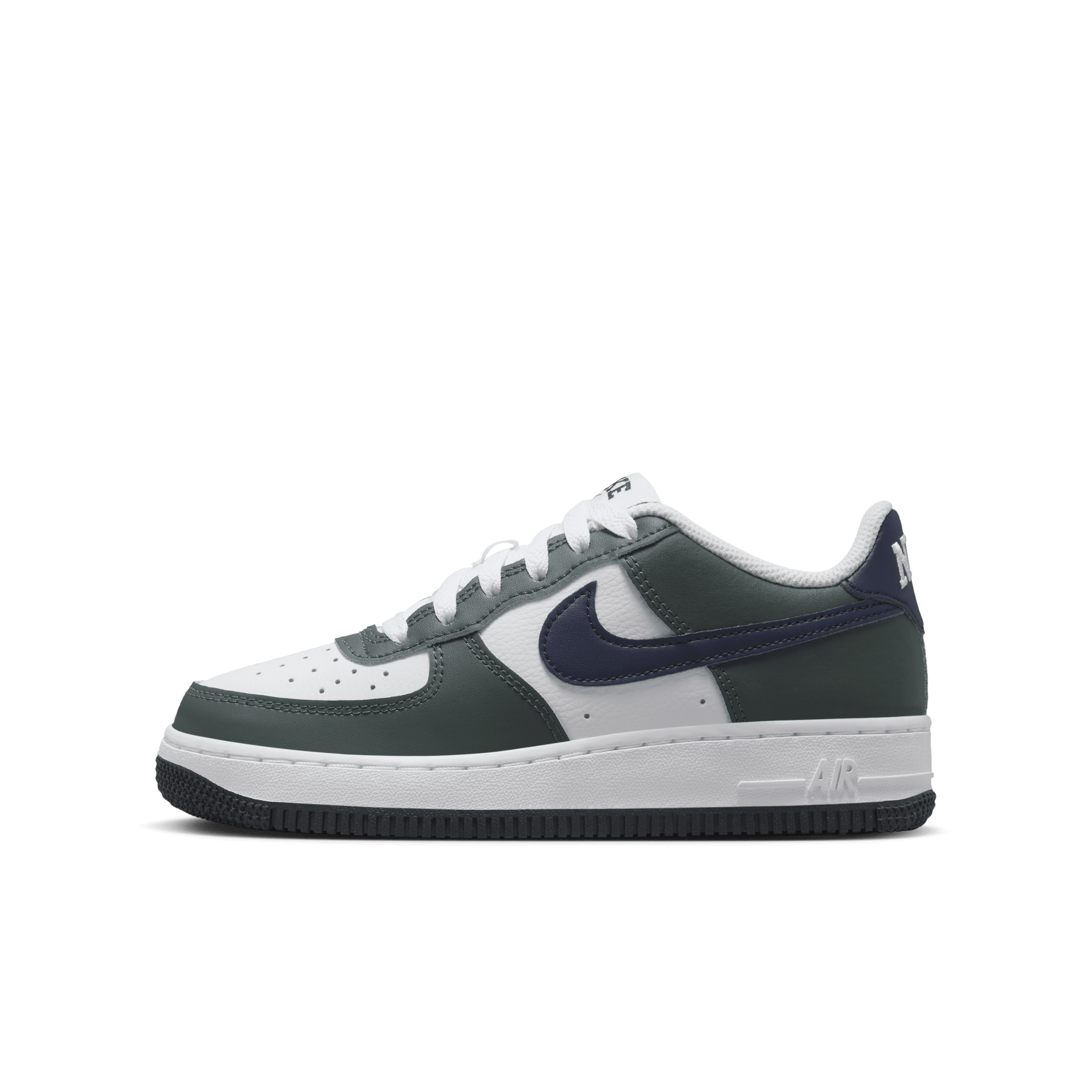 Nike Air Force 1-sko til større børn - grøn