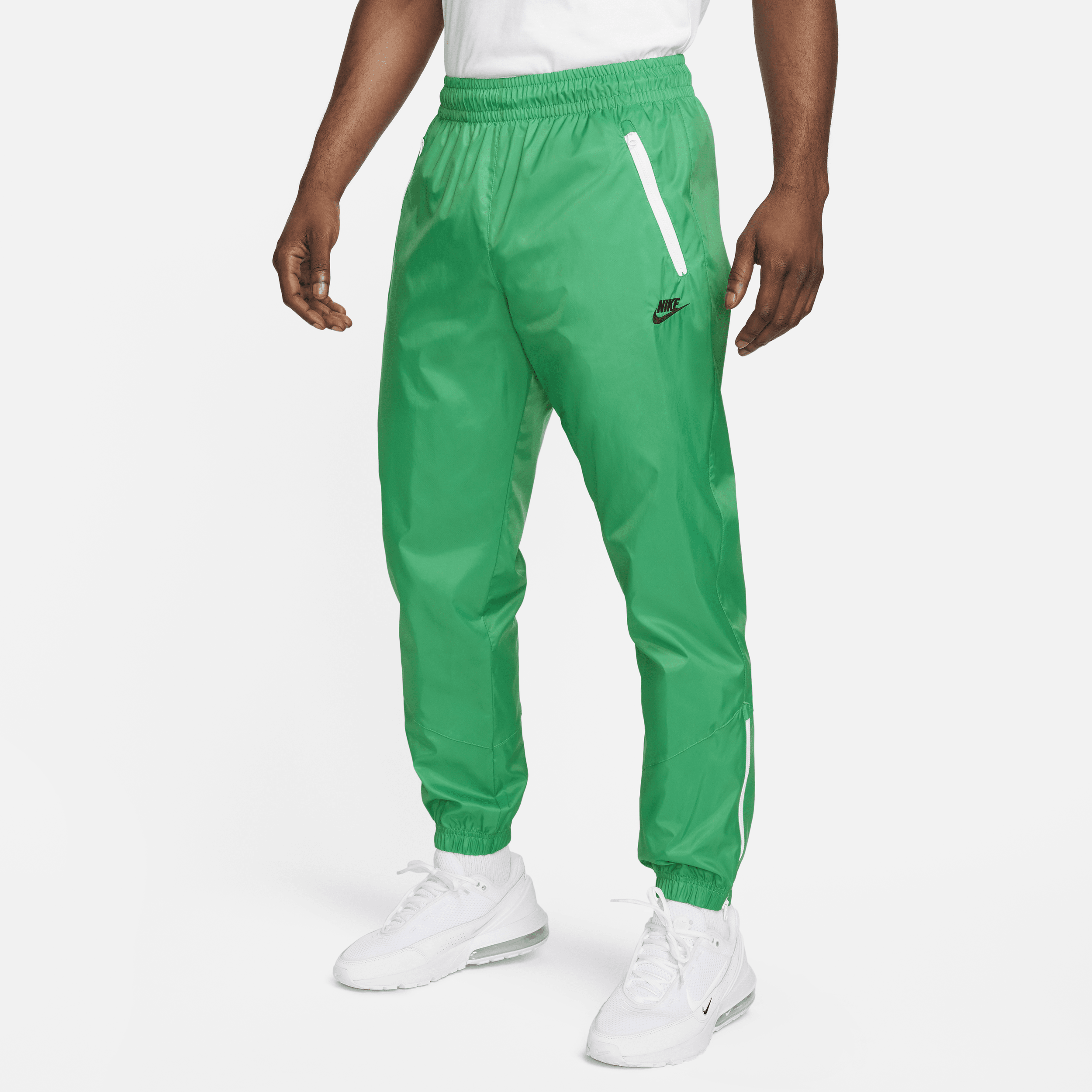 Vævede Nike Windrunner-bukser med for til mænd - grøn