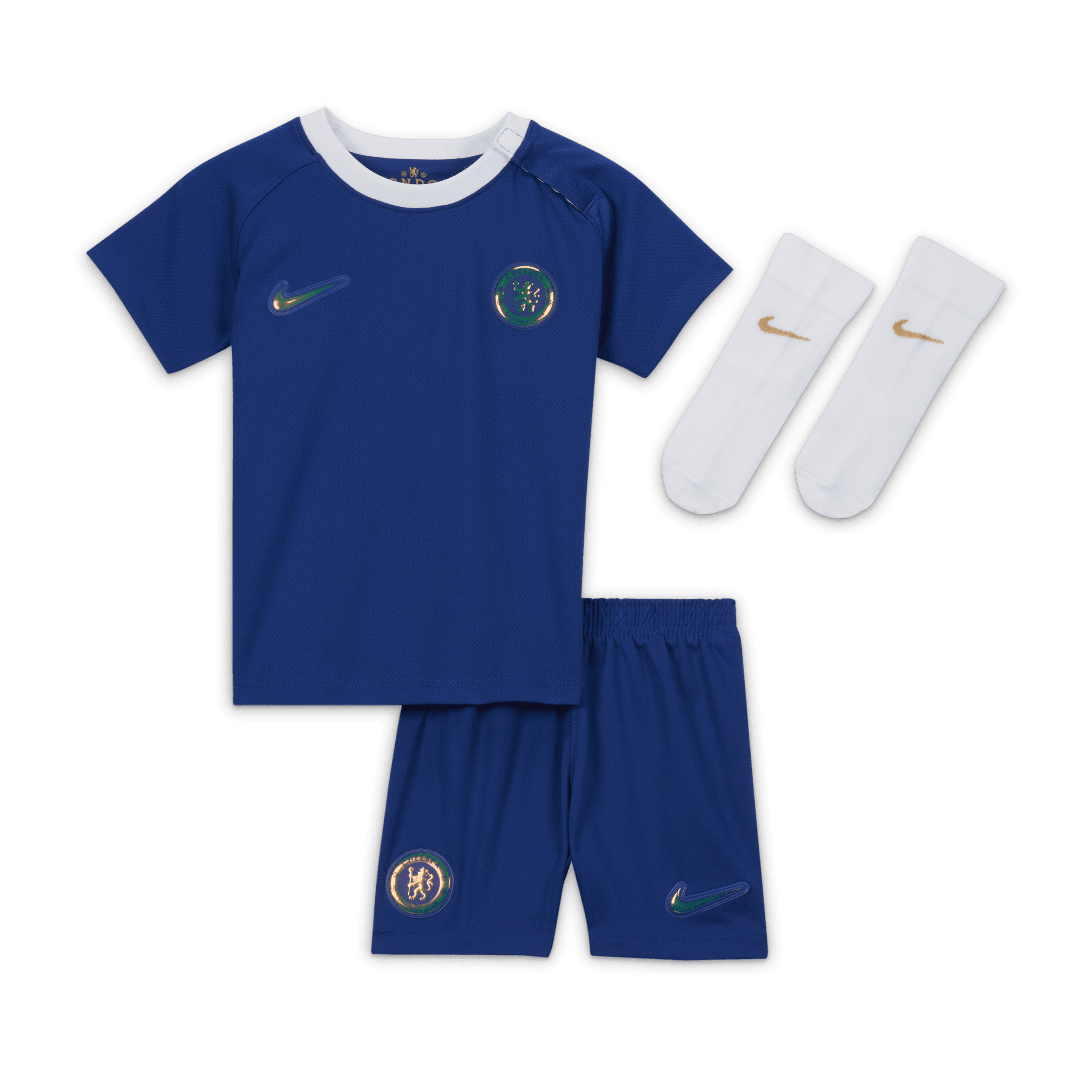 Chelsea FC 2023/24 Home-Nike Dri-FIT-sæt i 3 dele til babyer/småbørn - blå