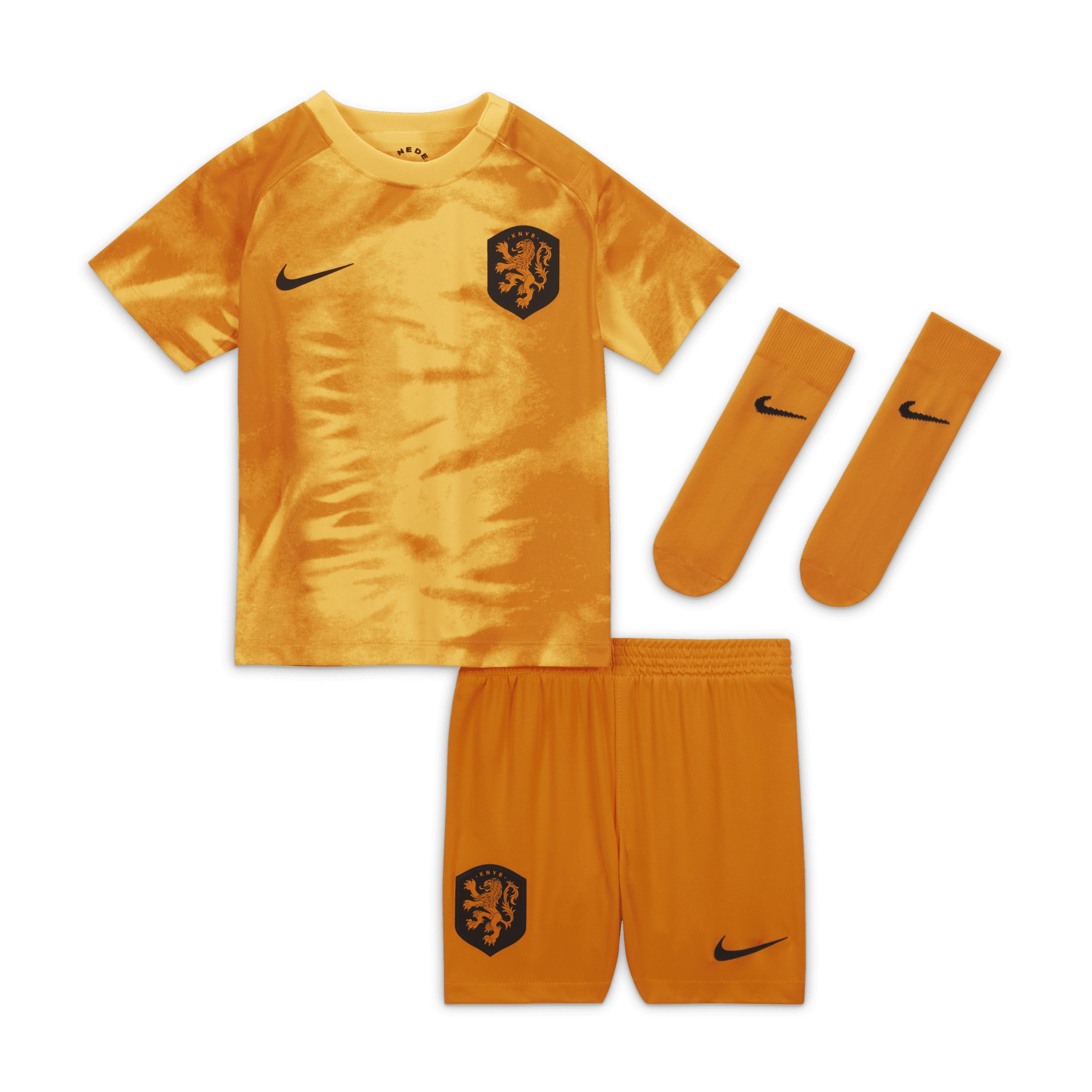 Nike Holland 2022/23 Home-fodboldsæt til babyer/småbørn - Orange