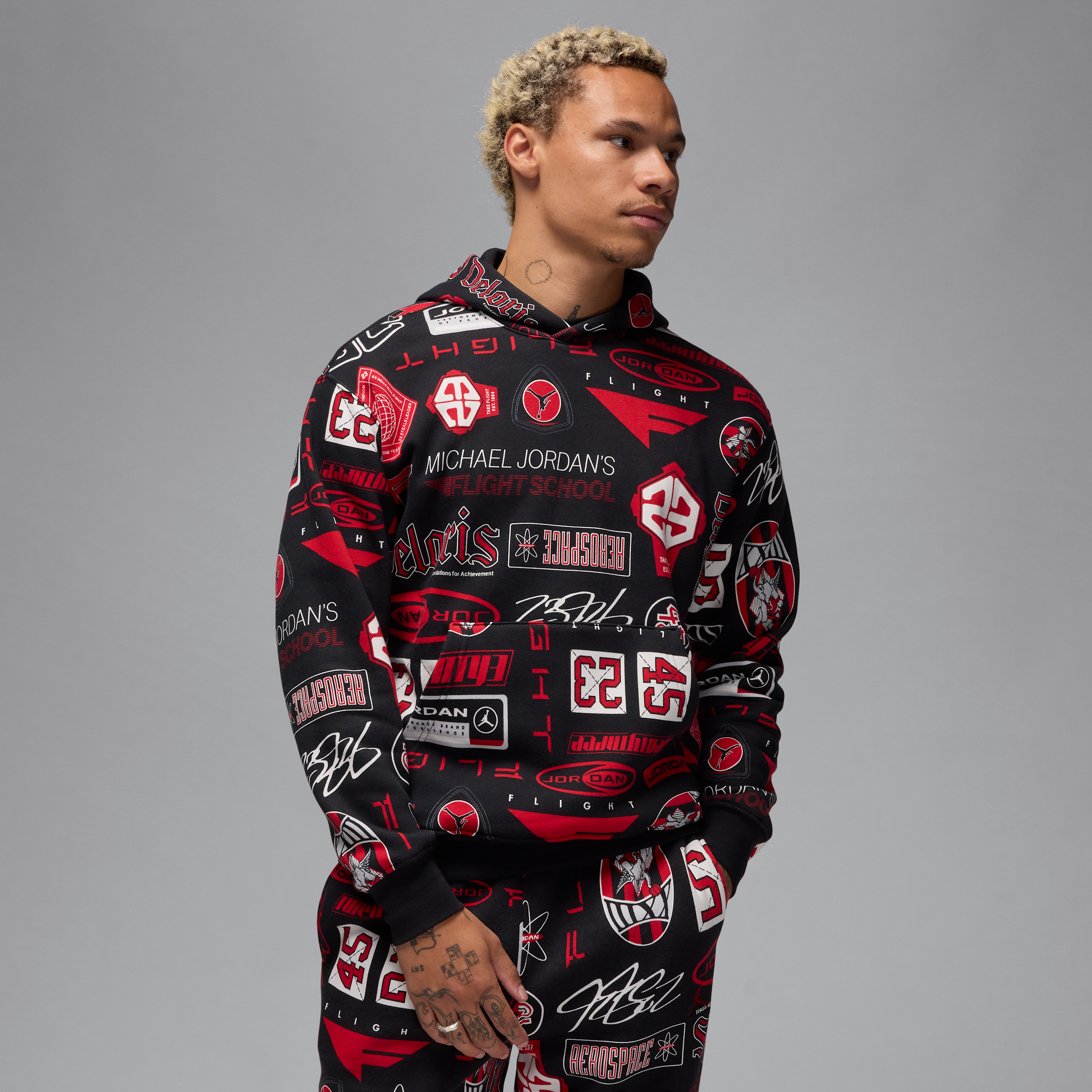 【ナイキ(NIKE)公式ストア】ジョーダン エッセンシャル メンズ プリント フリース プルオーバー パーカー HM7254-010 ブラック 【ナイキ(NIKE)公式ストア】ジョーダン エッセンシャル メンズ プリント フリース プルオーバー パーカー HM7254-010 ブラック