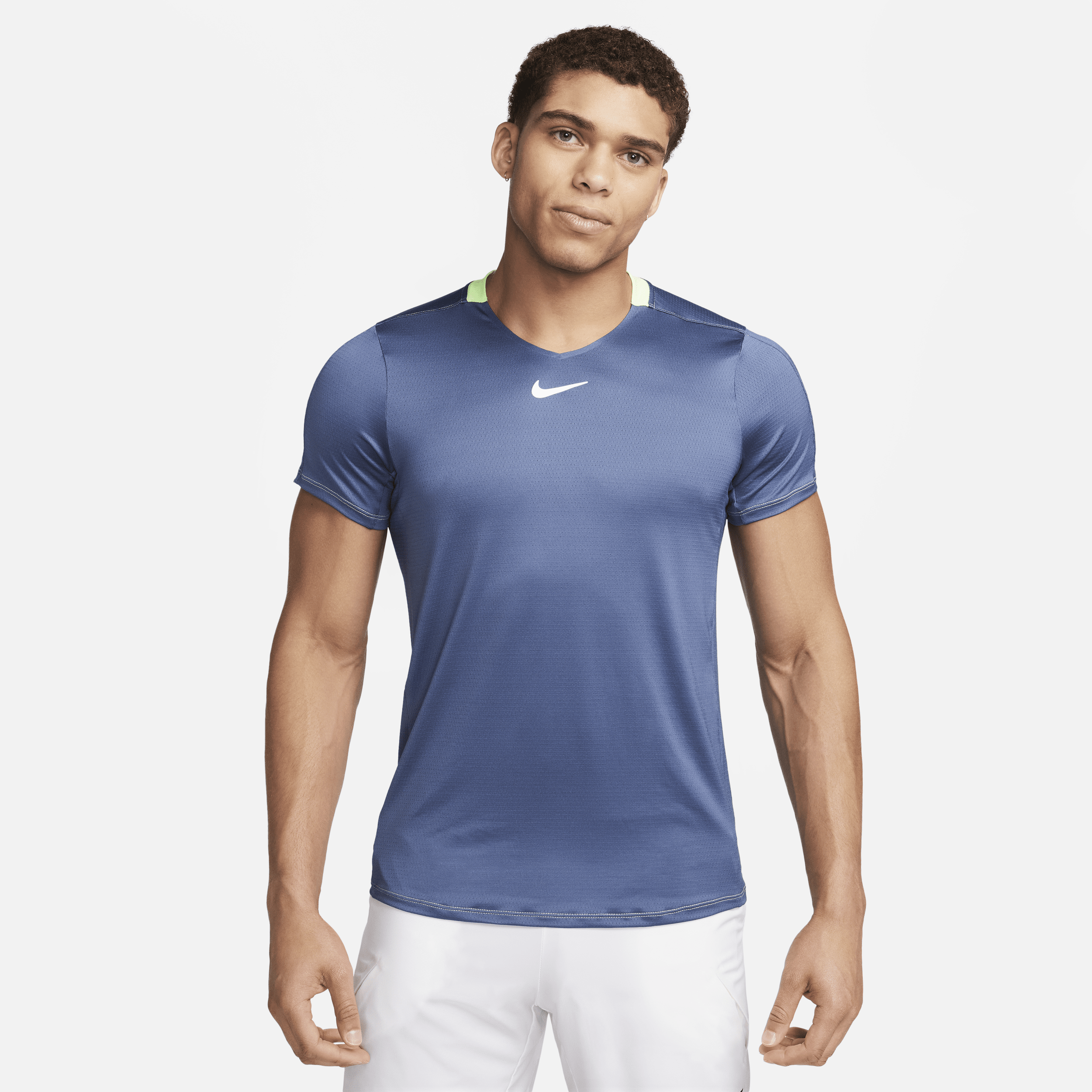 NikeCourt Dri-FIT Advantage-tennistrøje til mænd - blå