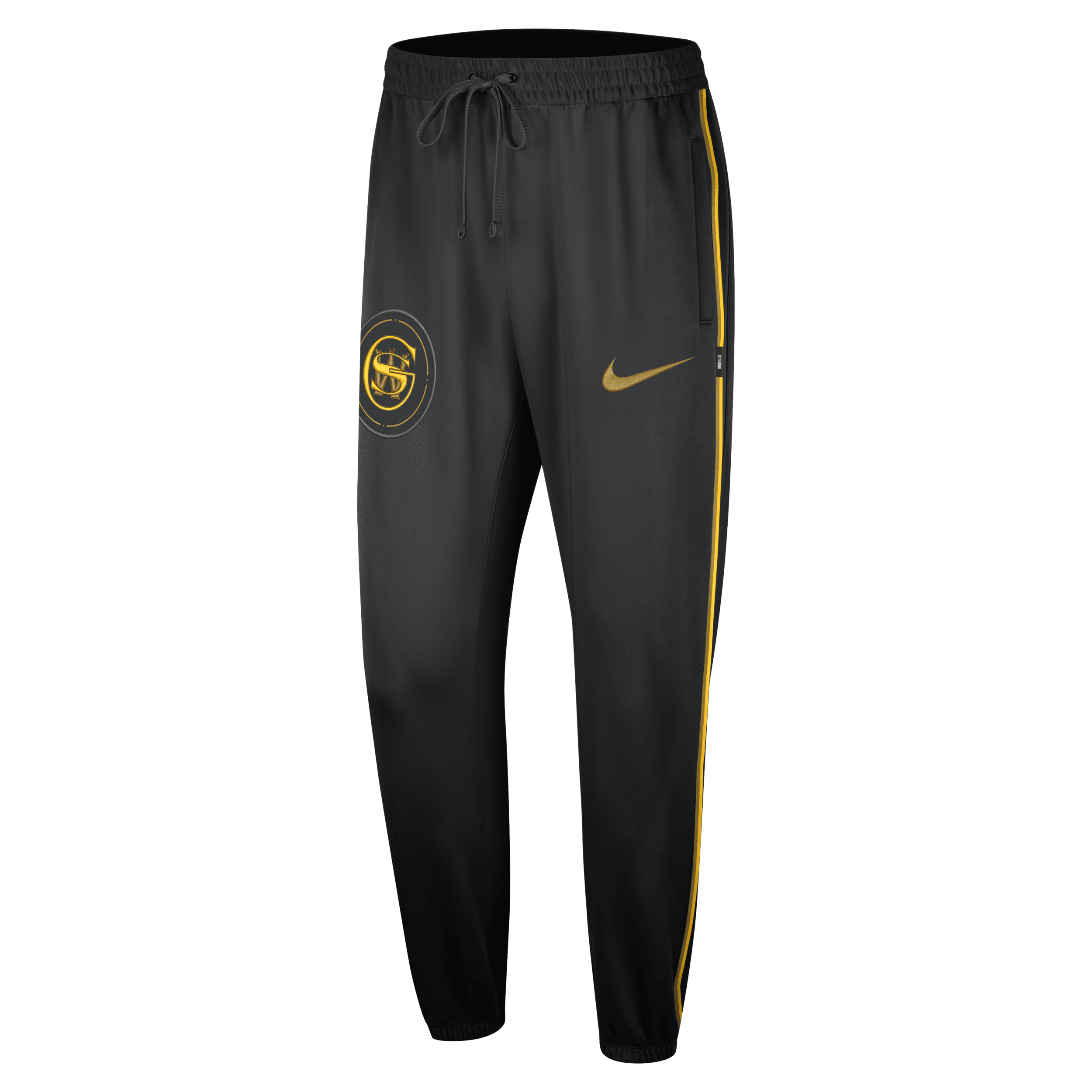 Golden State Warriors Showtime City Edition Nike Dri-FIT NBA-bukser til mænd - sort