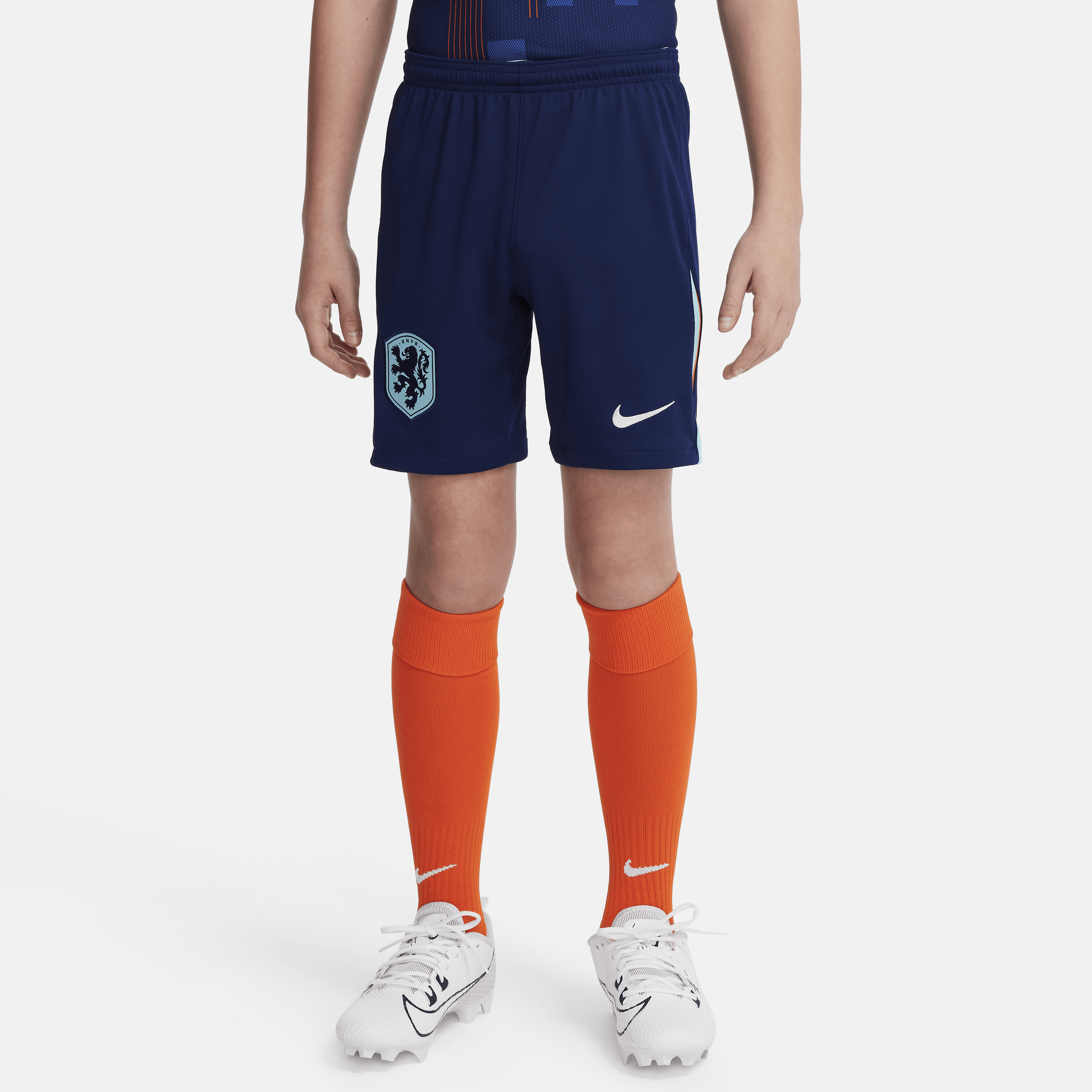 Shorts da calcio replica Nike Dri-FIT Olanda 2024 Stadium per ragazzo/a – Away - Blu