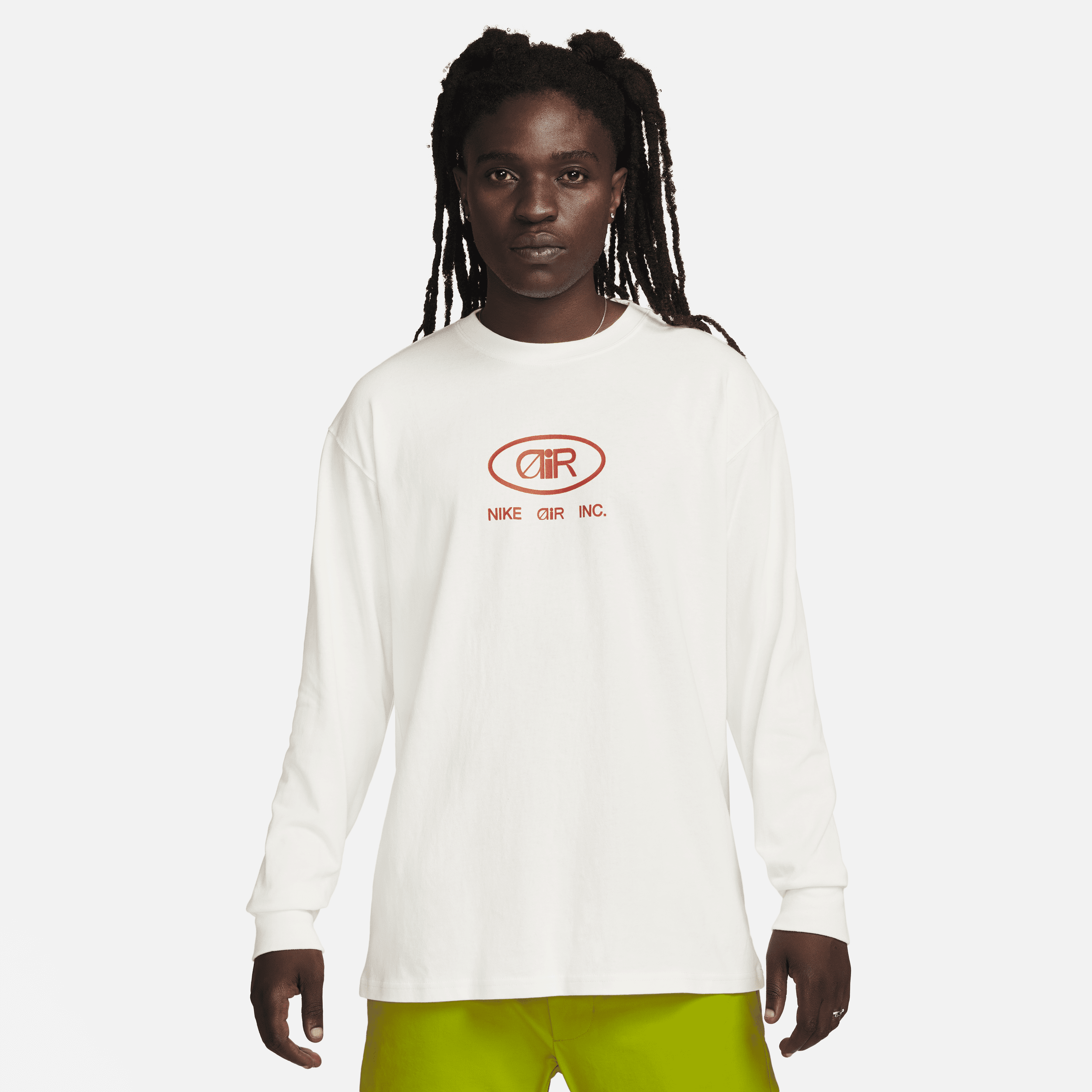 Langærmet Nike Sportswear-T-shirt til mænd - hvid