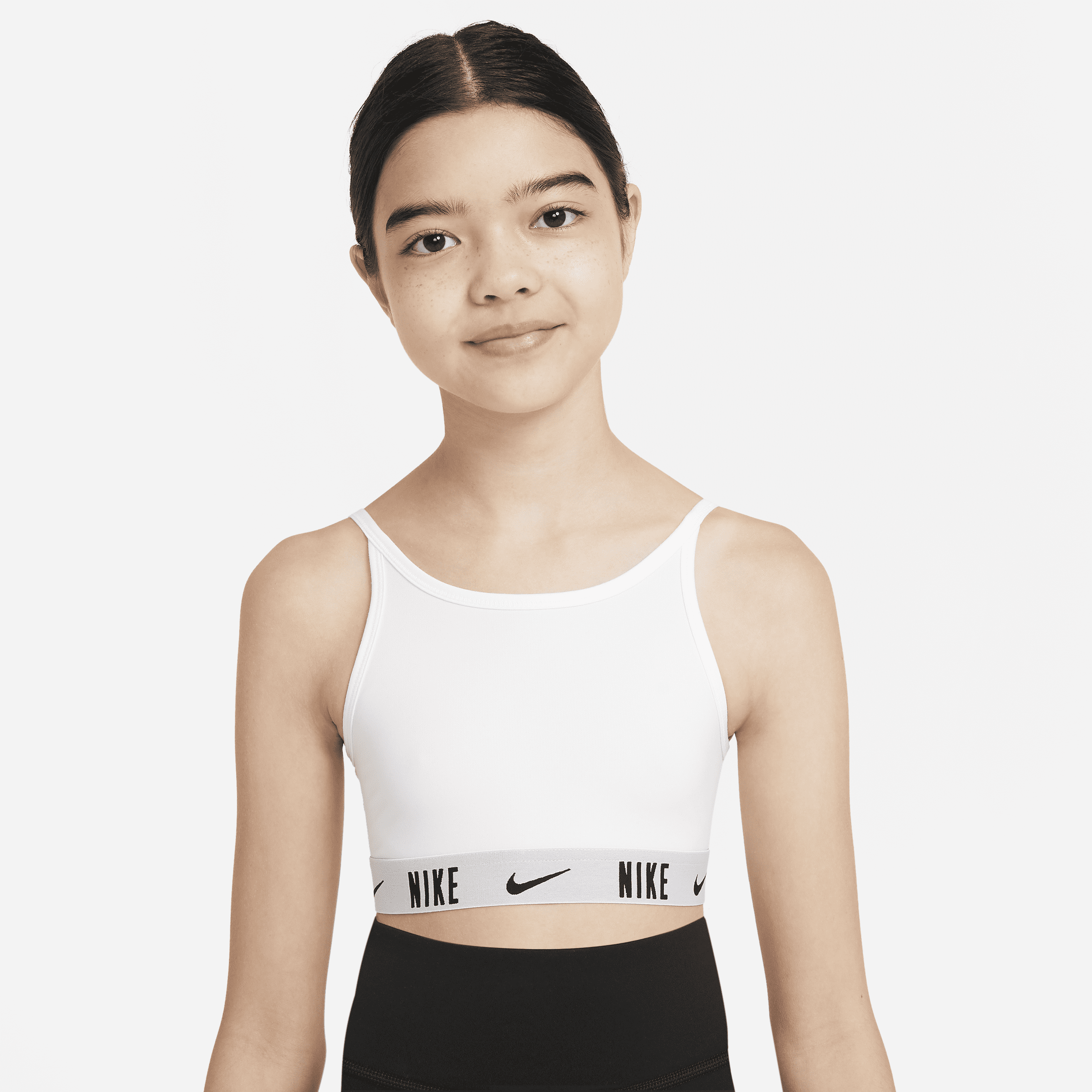 Nike Trophy-sports-bh til store børn (piger) - hvid
