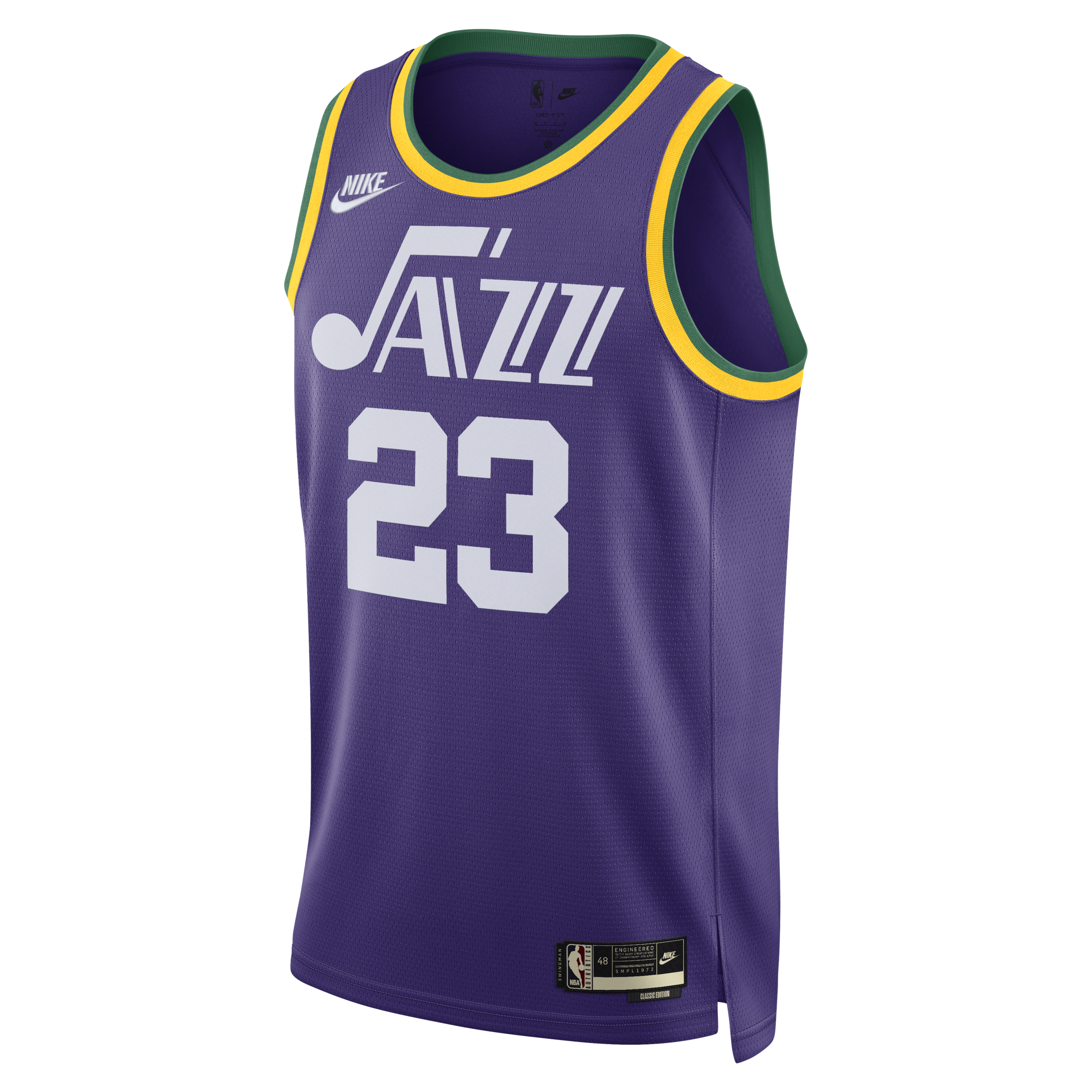 Lauri Markkanen Utah Jazz 2023/24 Nike Dri-FIT NBA Swingman-spillertrøje til mænd - lilla