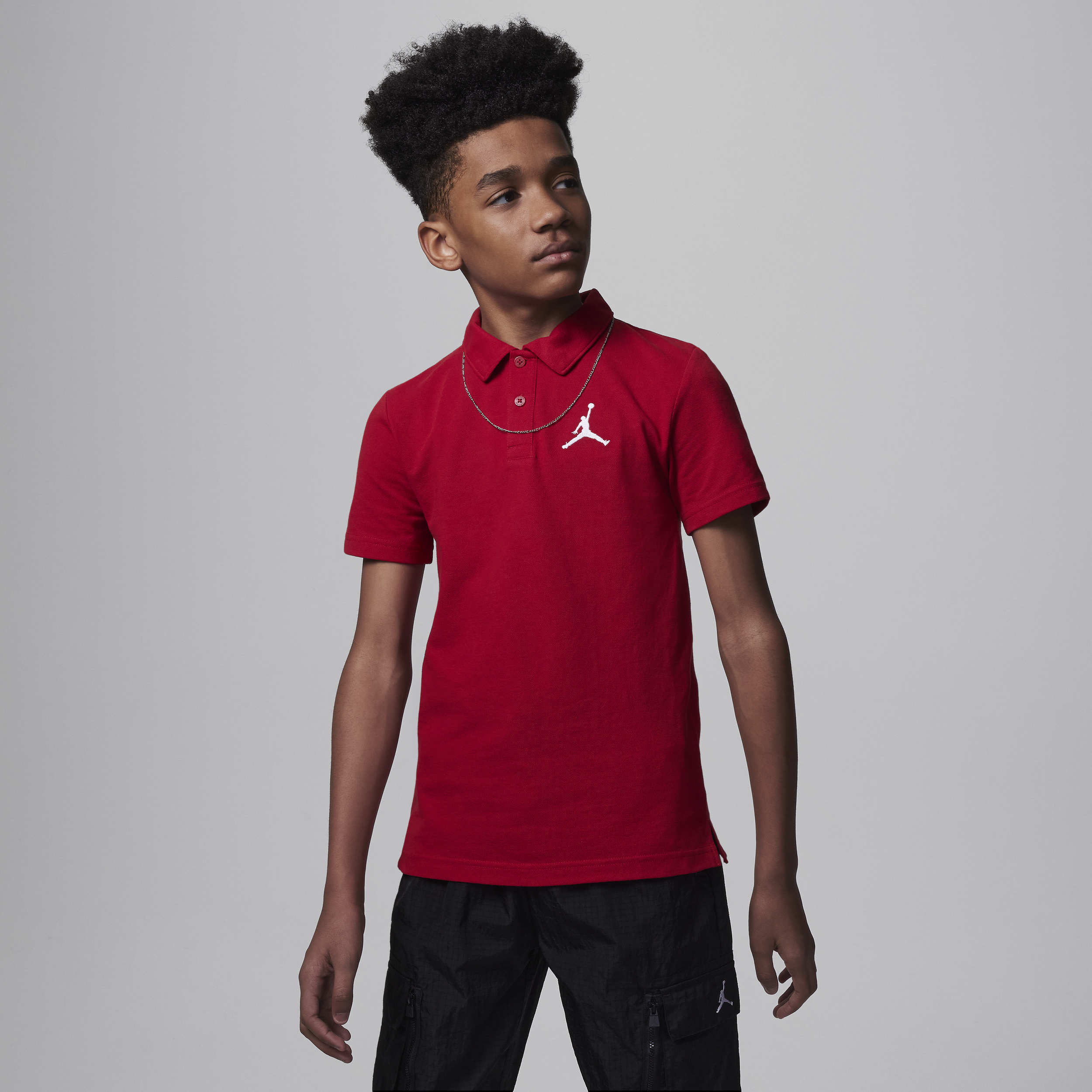 【ナイキ(NIKE)公式ストア】ジョーダン ジャンプマン ポロ ジュニアトップ FJ4994-687 レッド 【ナイキ(NIKE)公式ストア】ジョーダン ジャンプマン ポロ ジュニアトップ FJ4994-687 レッド
