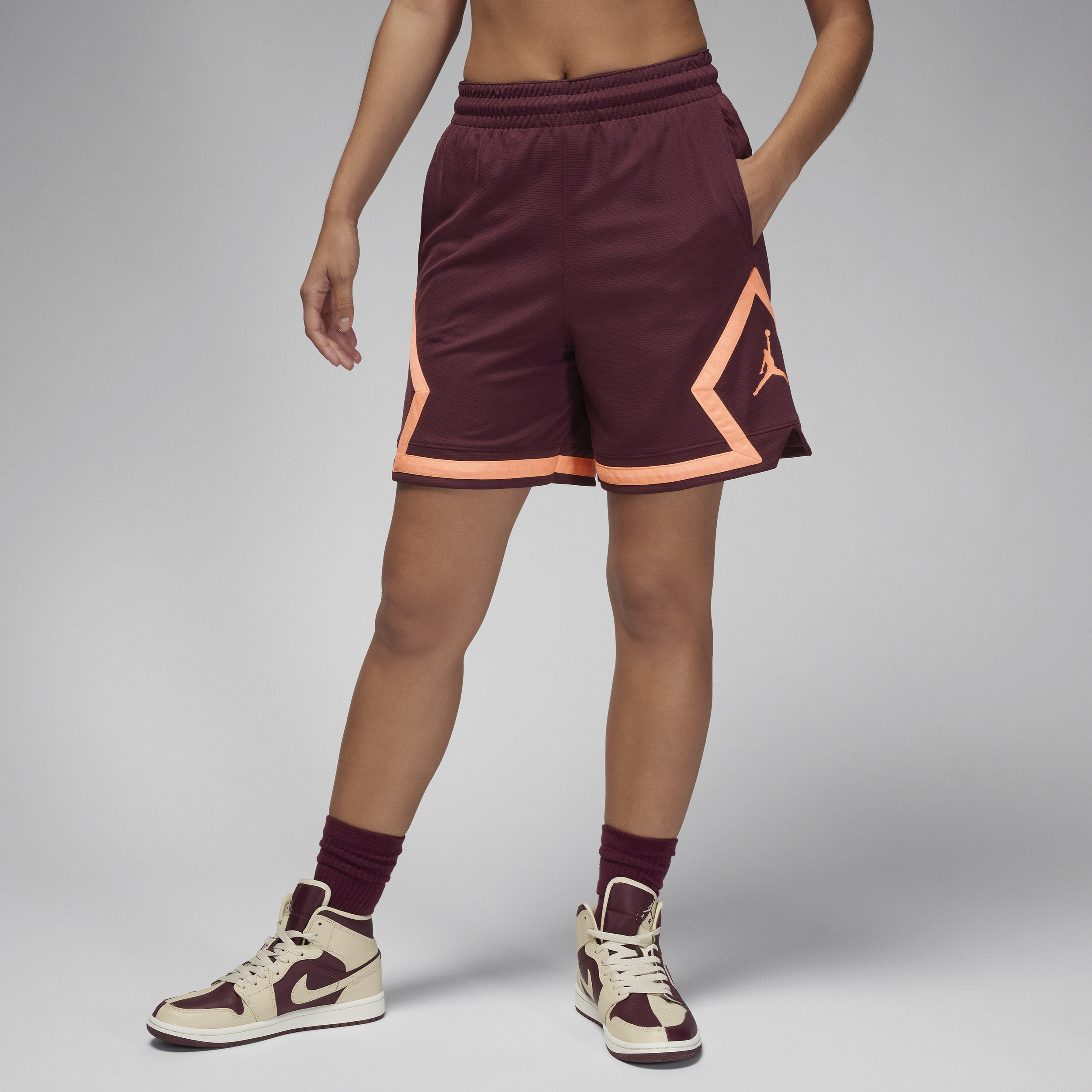 Jordan Sport Diamond-shorts til kvinder - rød
