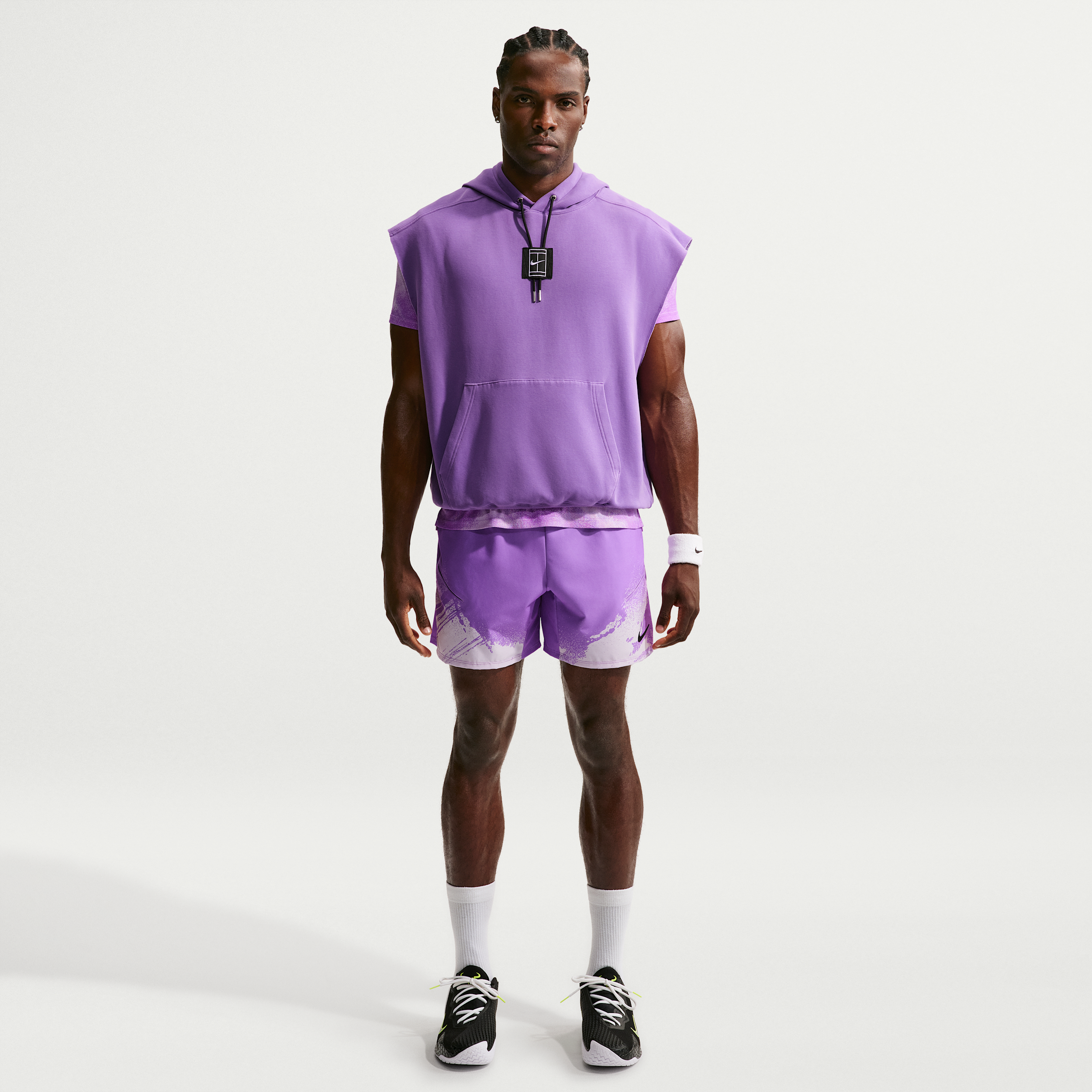 NikeCourt Slam Men's Tennis Sleeveless Pullover Hoodie - Purple