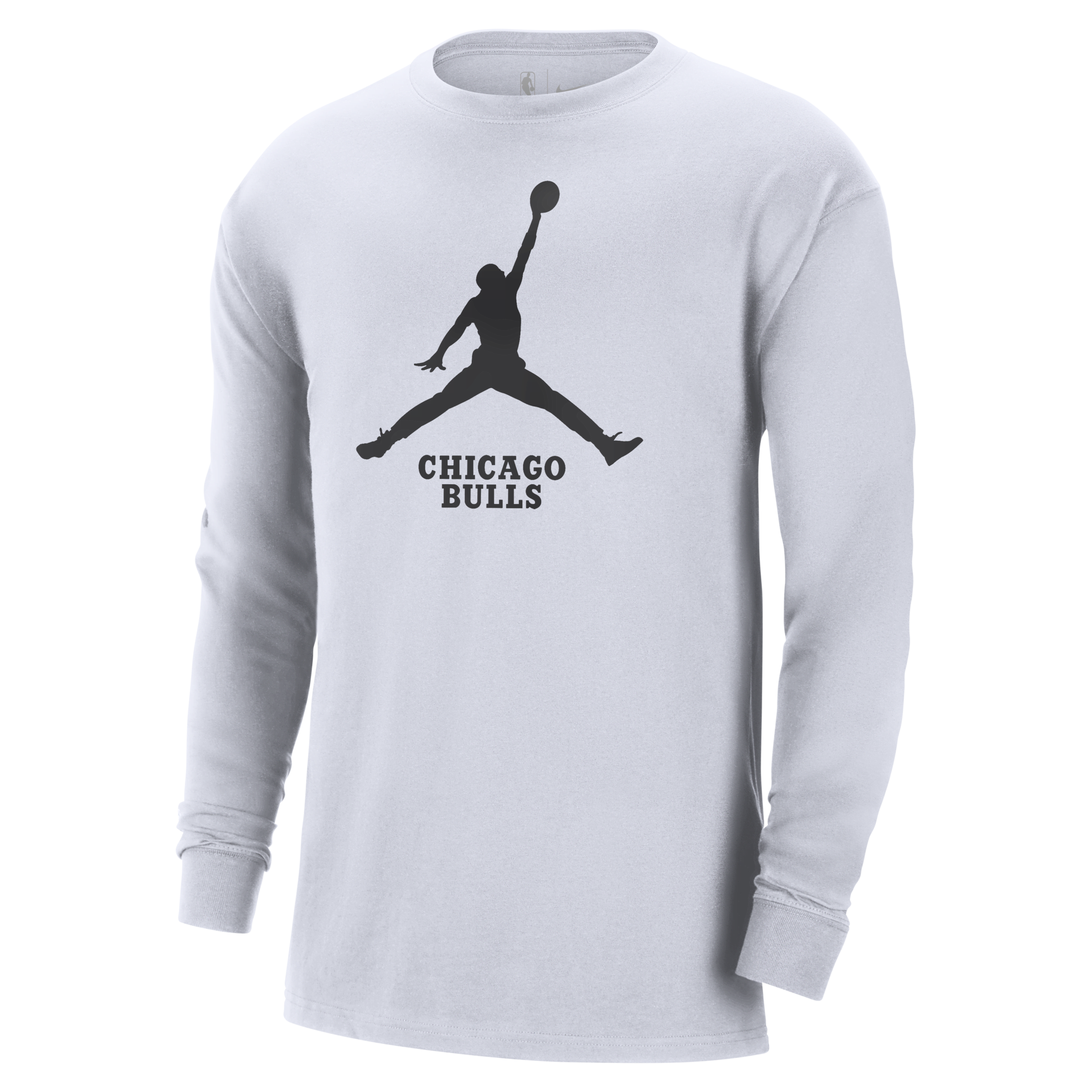 Nike Chicago Bulls Essential Camiseta de manga larga Jordan de la NBA - Hombre - Blanco