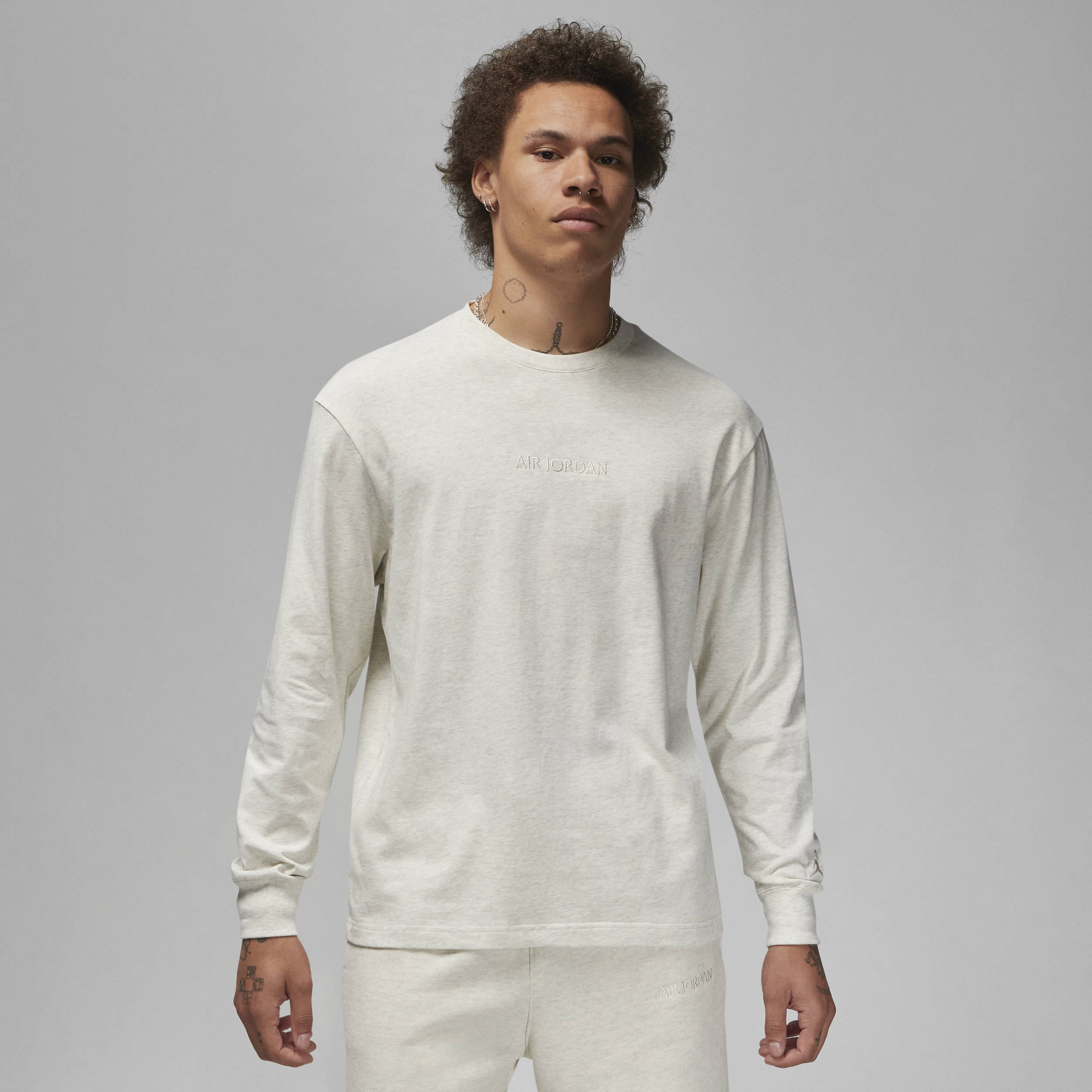 Nike Langærmet Jordan Wordmark-T-shirt til mænd - brun