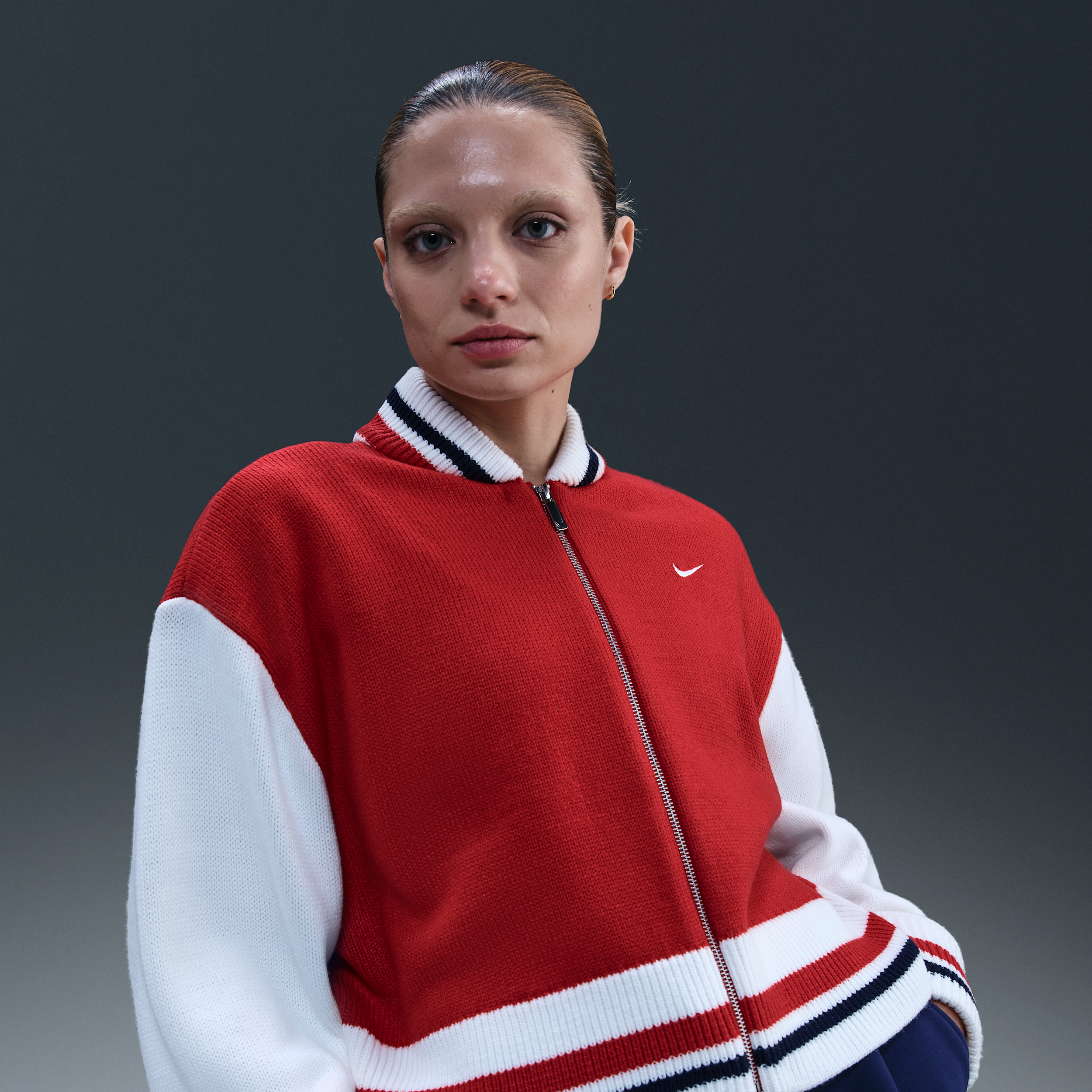 Nike Chaqueta de punto - Mujer - Rojo