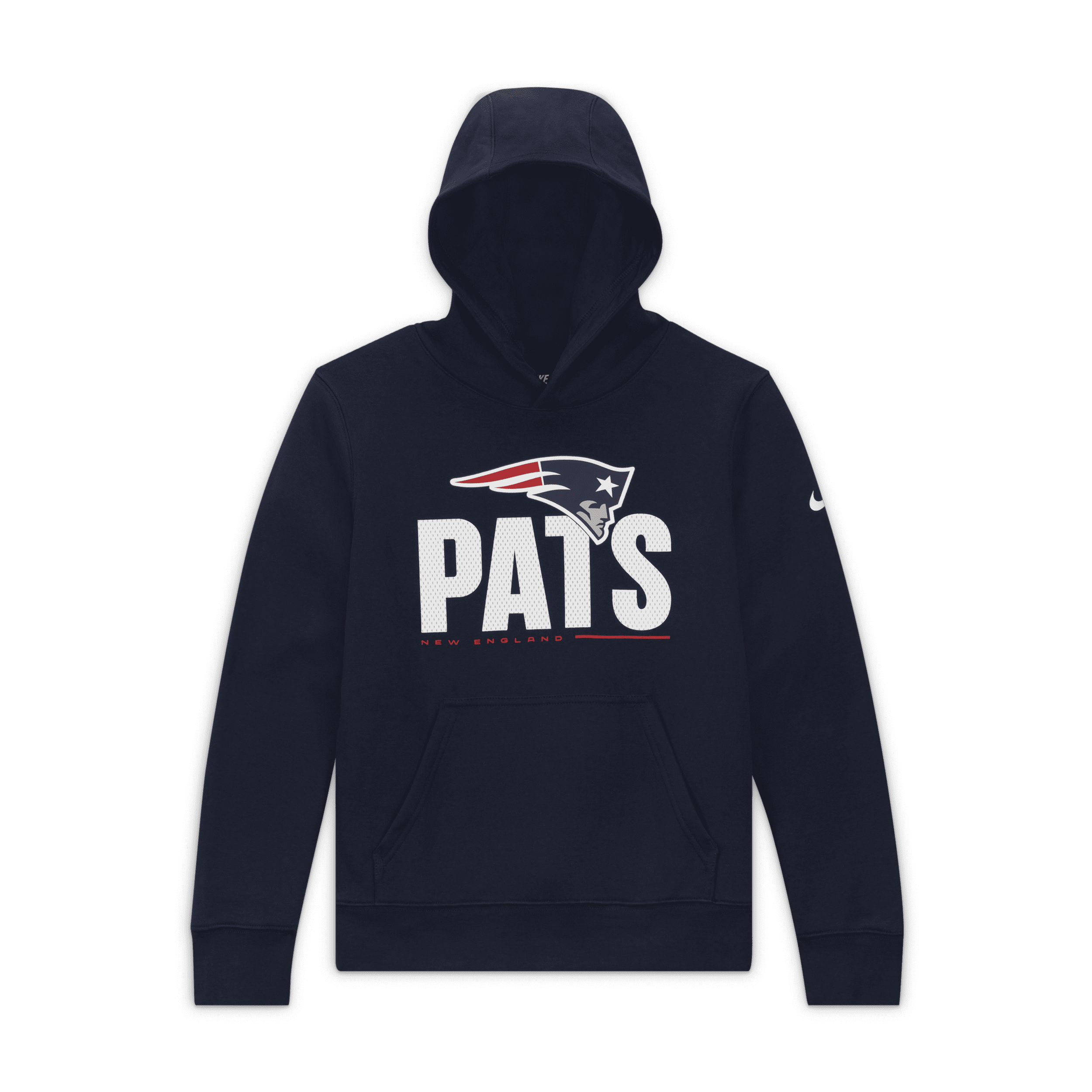 Nike (NFL New England Patriots)-pullover-hættetrøje til større børn - blå