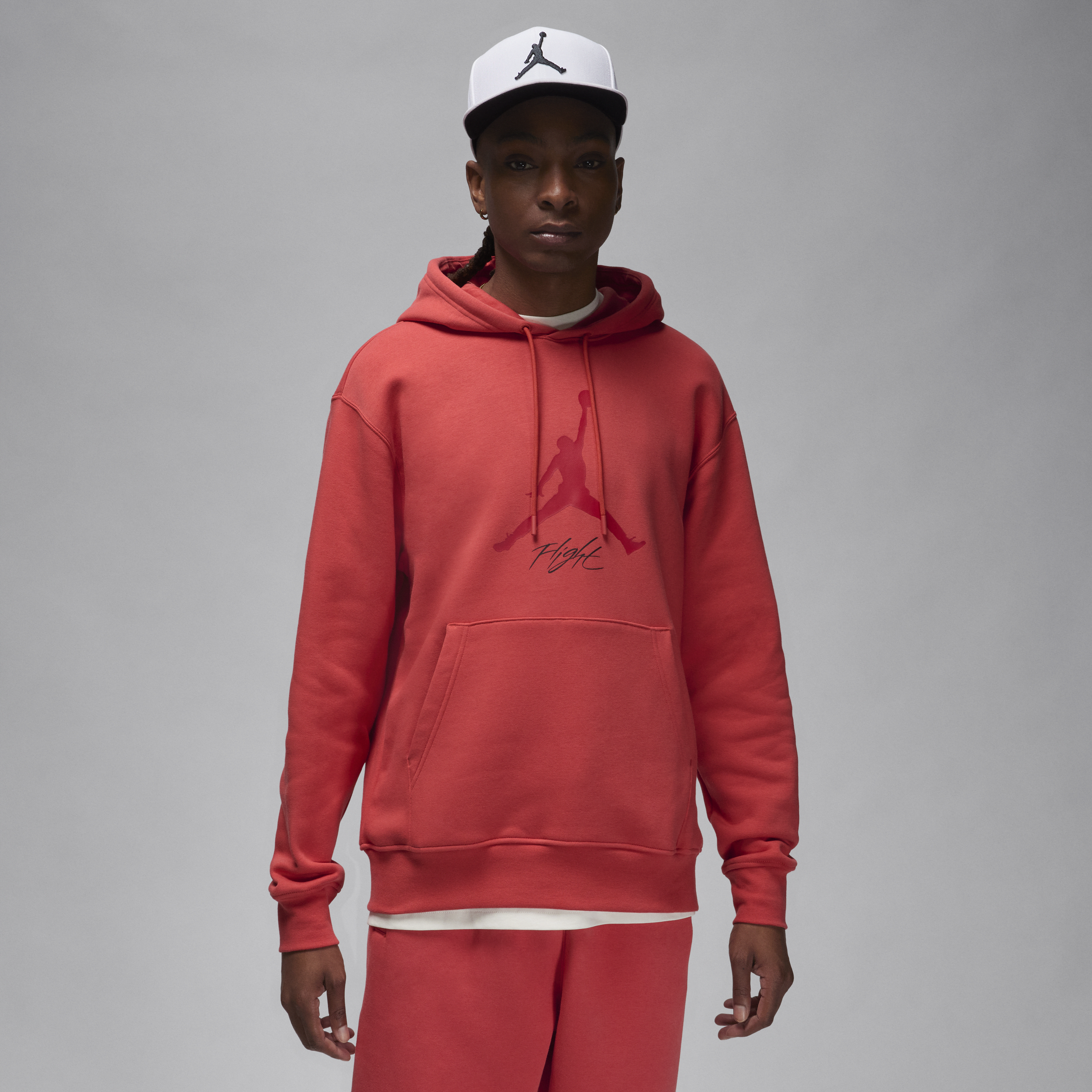 Nike Felpa in fleece con cappuccio Jordan Essentials – Uomo - Rosso