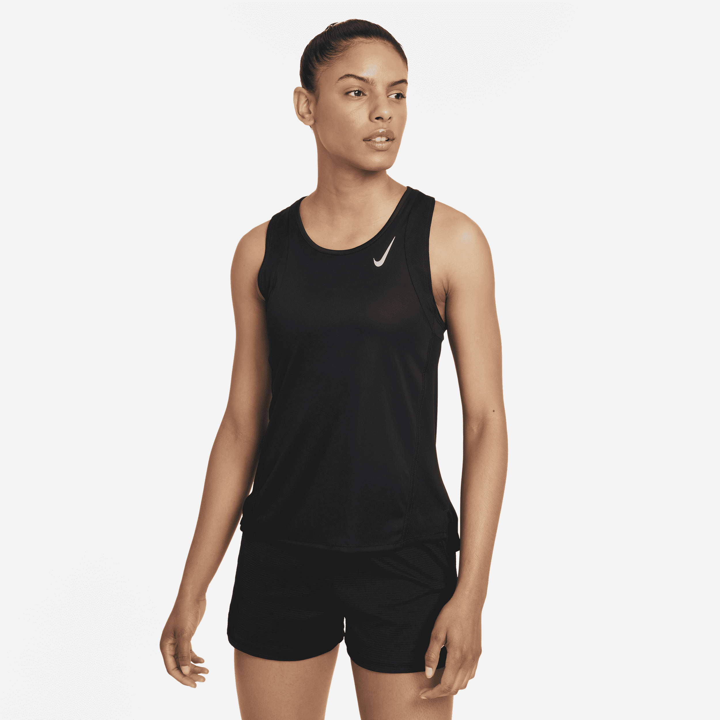 Nike Dri-FIT Race-løbesinglet til kvinder - sort