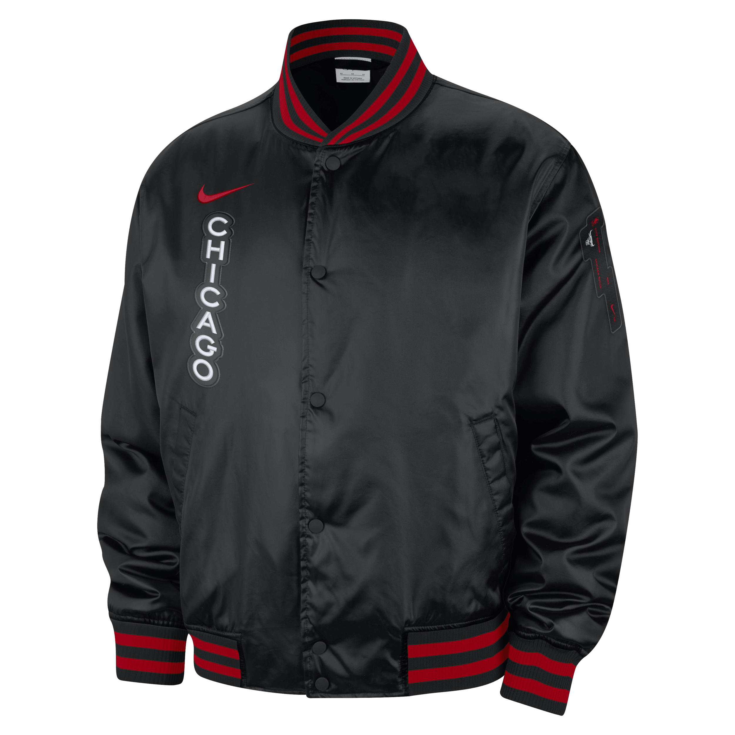 Chicago Bulls 2023/24 City Edition Nike NBA-jakke til mænd - sort