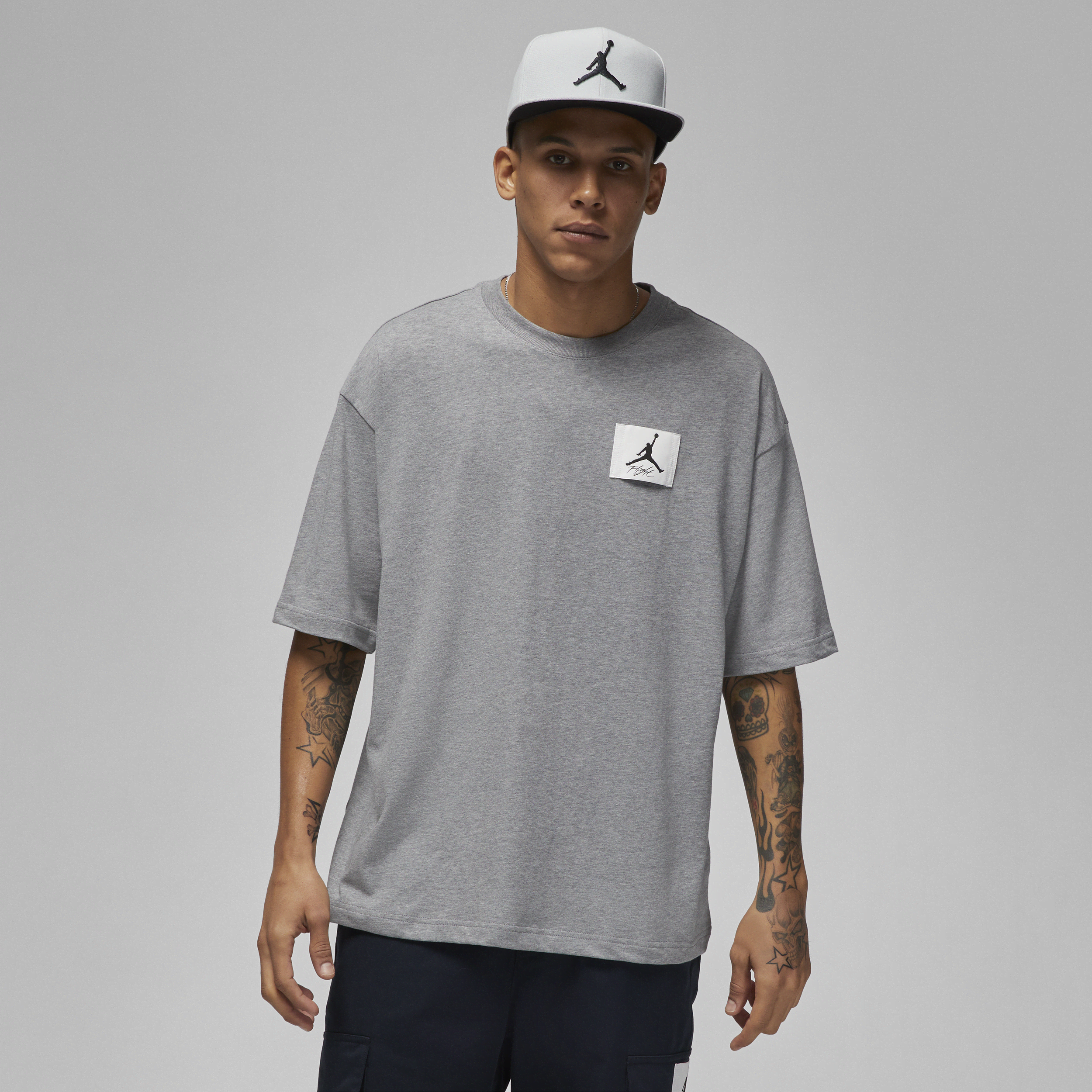 Nike T-shirt oversize Jordan Flight Essentials – Uomo - Grigio