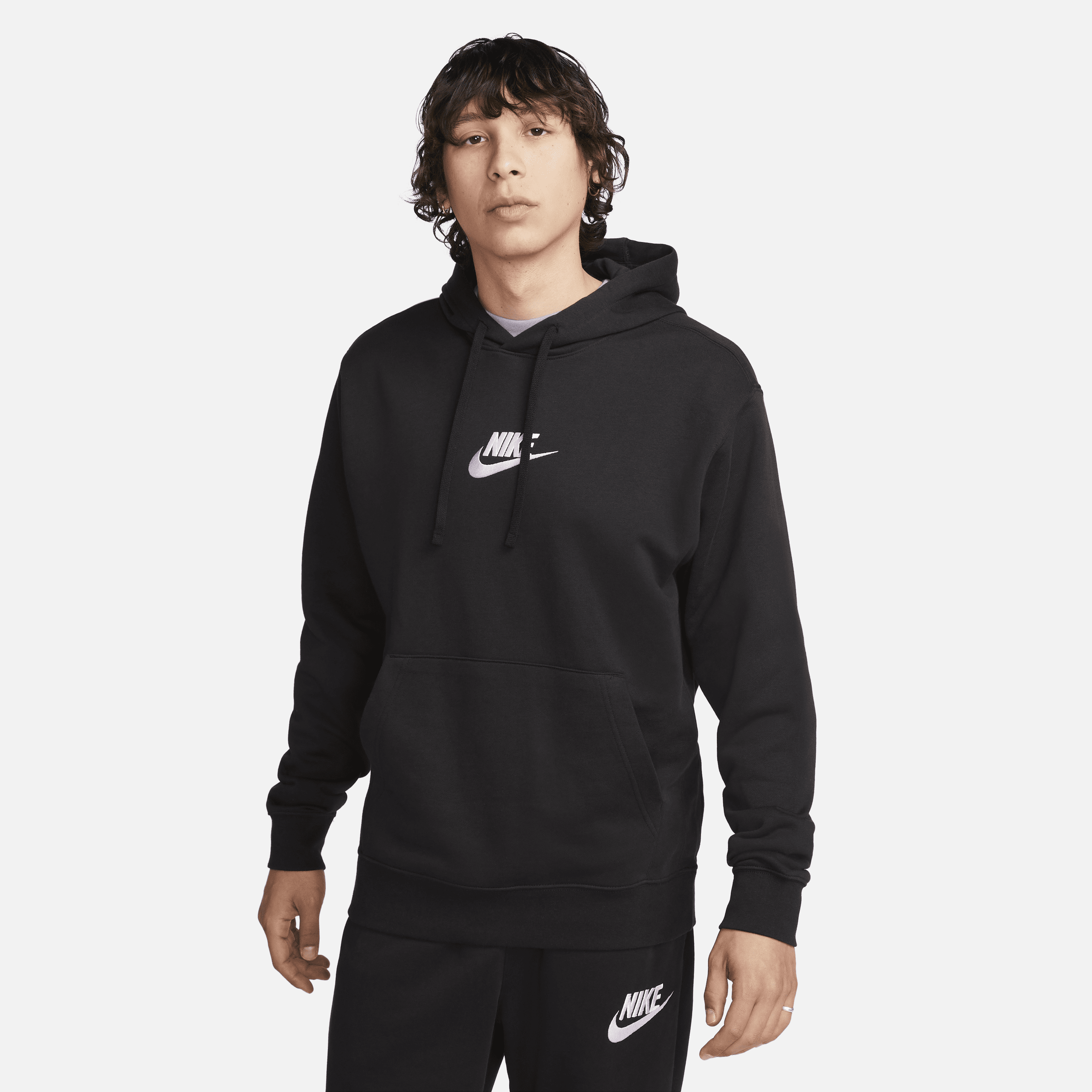 Nike Club hoodie van sweatstof voor heren - Zwart
