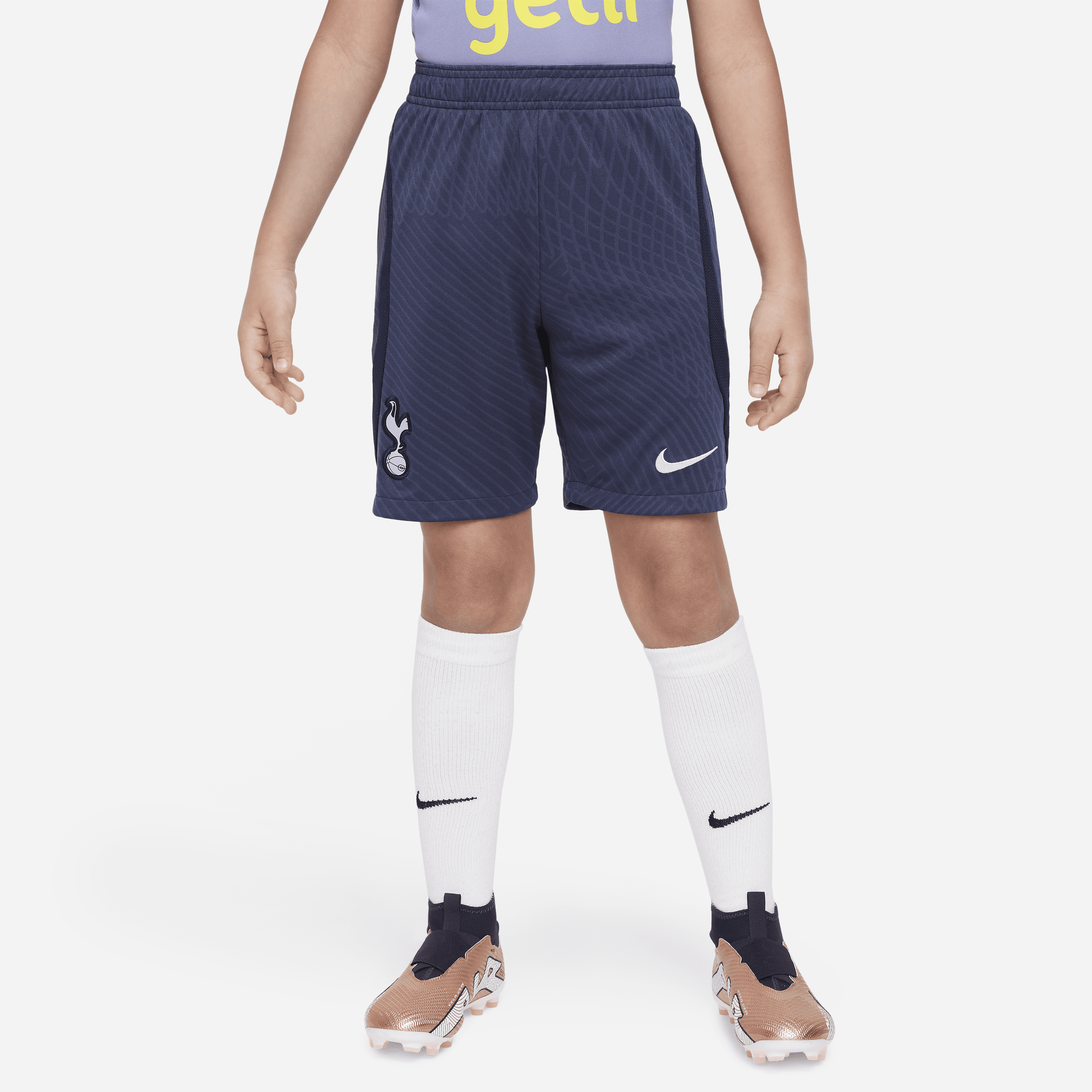 Tottenham Hotspur Strike Nike knit voetbalshorts met Dri-FIT voor kids - Blauw