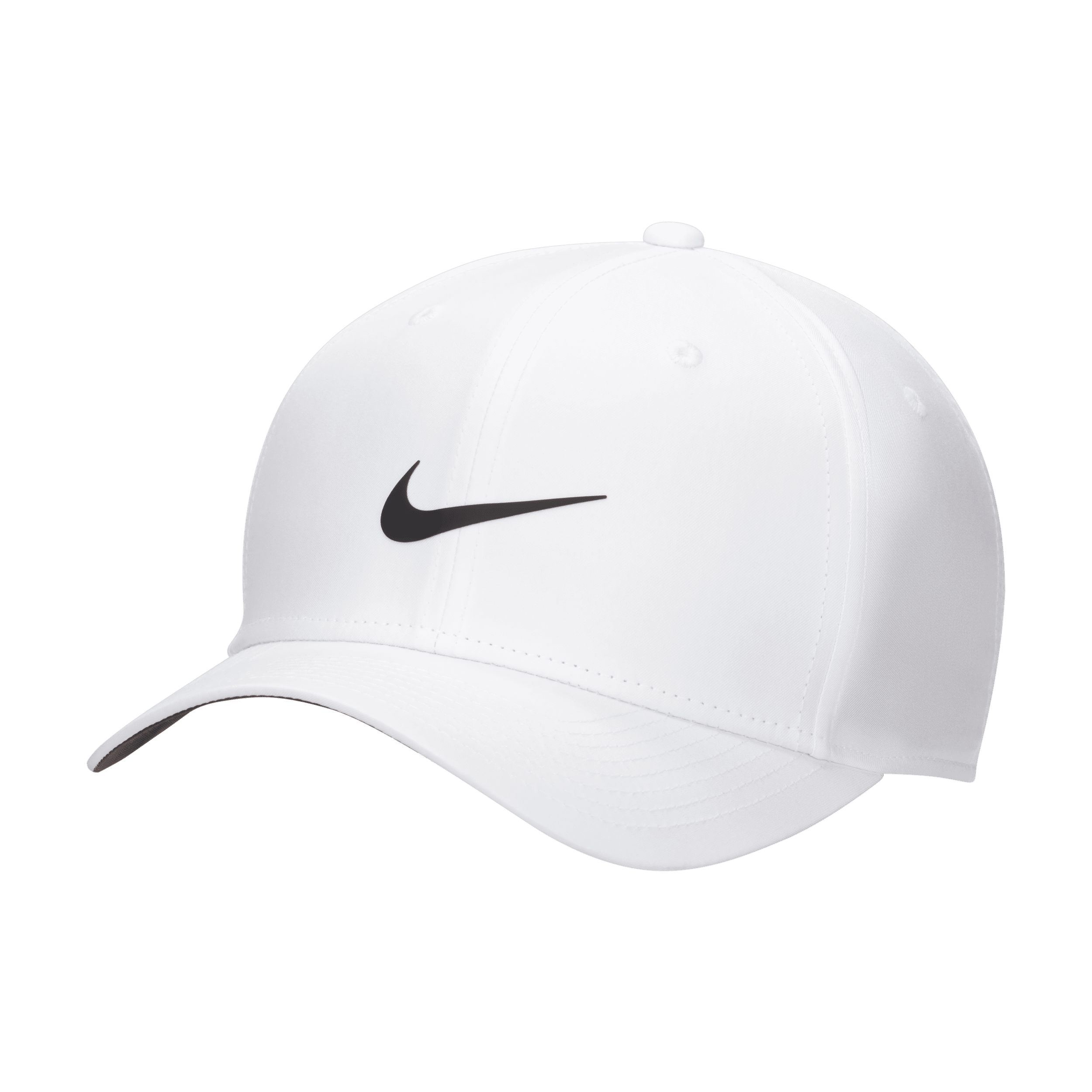 Cappello strutturato con chiusura a pressione sul retro Nike Dri-FIT Rise - Bianco