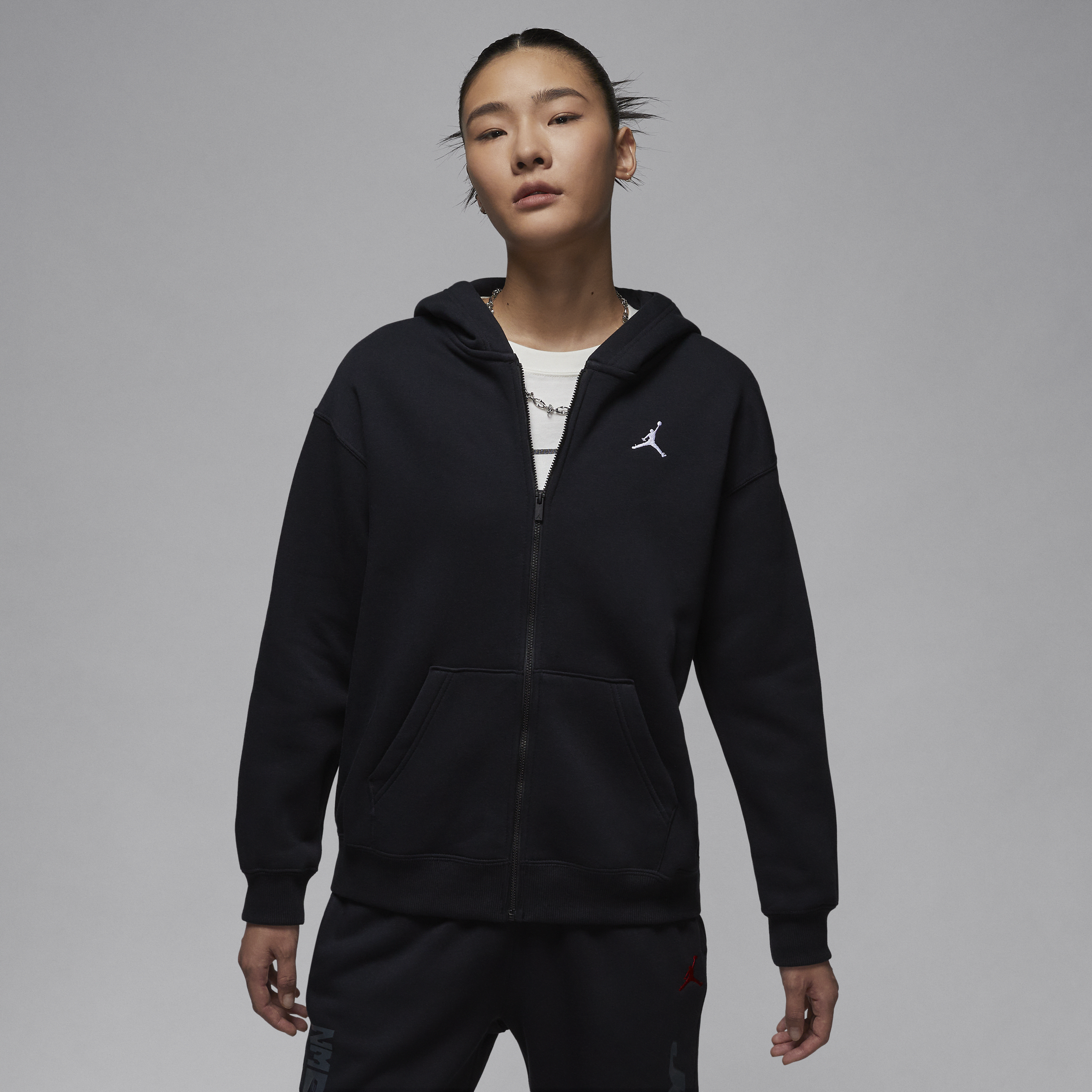 【ナイキ(NIKE)公式ストア】ジョーダン ブルックリン フリース ウィメンズ フルジップ パーカー FV7168-010 ブラック 【ナイキ(NIKE)公式ストア】ジョーダン ブルックリン フリース ウィメンズ フルジップ パーカー FV7168-010 ブラック